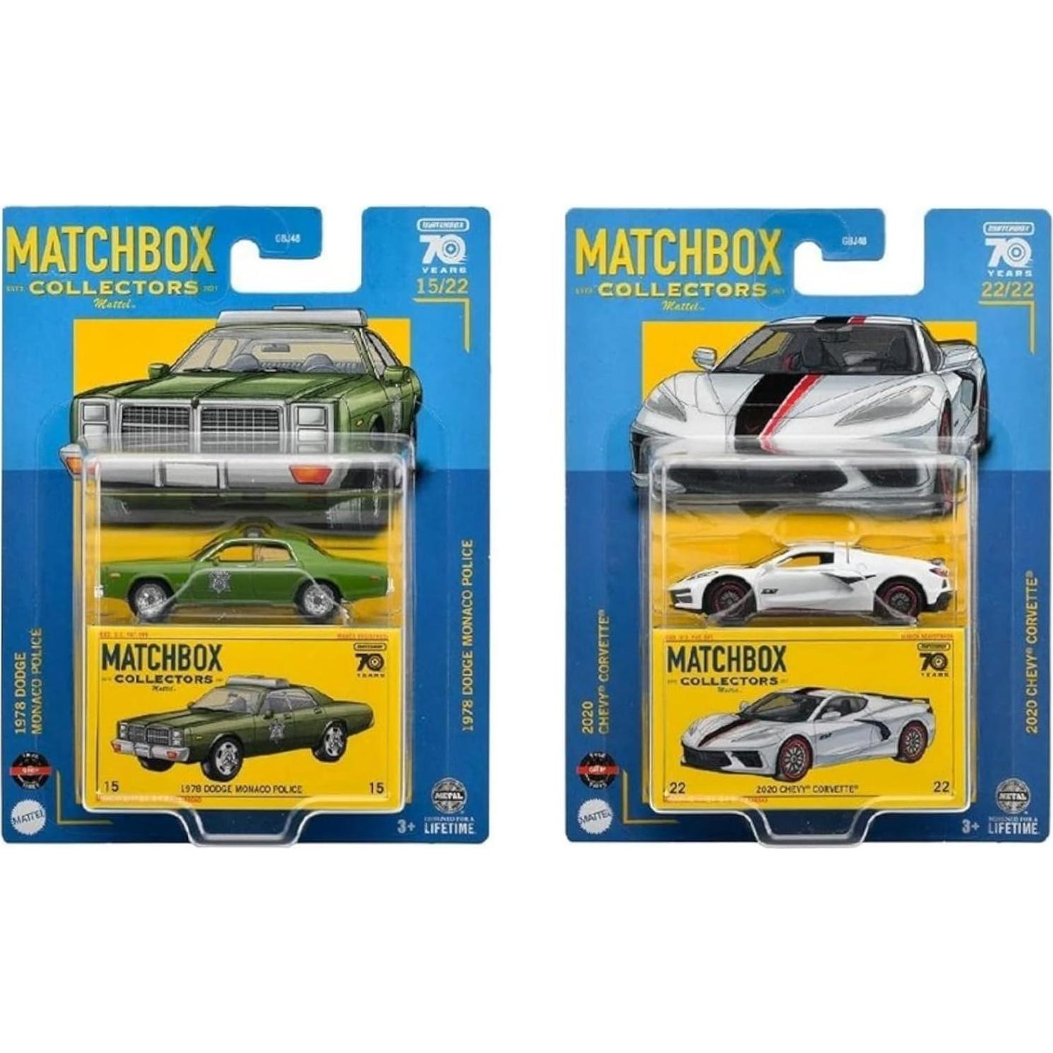 Paquete de 4 Coches Die-Cast Matchbox 2023 Onda T 1:64
