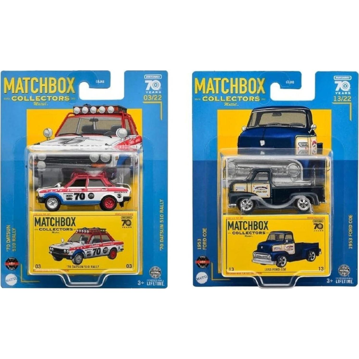 Paquete de 4 Coches Die-Cast Matchbox 2023 Onda T 1:64