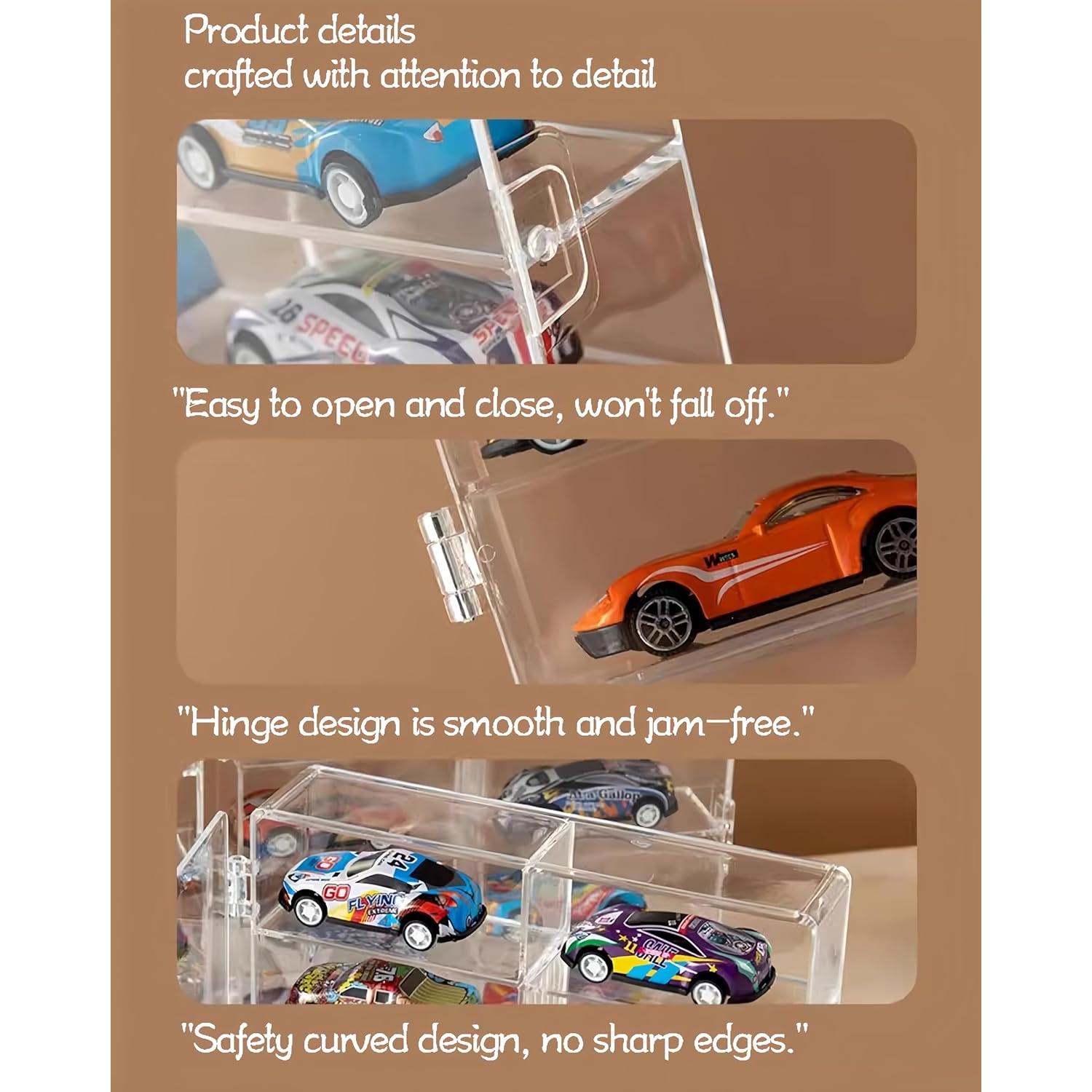 Caja de exhibición acrílica Enklogic para Hot Wheels 32 coches