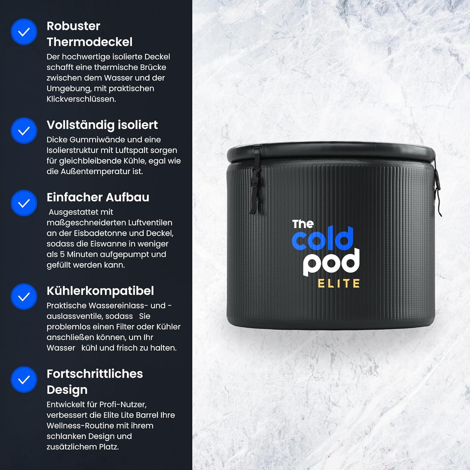 Bañera de Hielo Cold Pod Elite Lite 155L Portátil