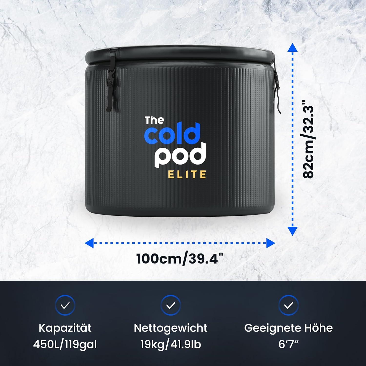 Bañera de Hielo Cold Pod Elite Lite 155L Portátil