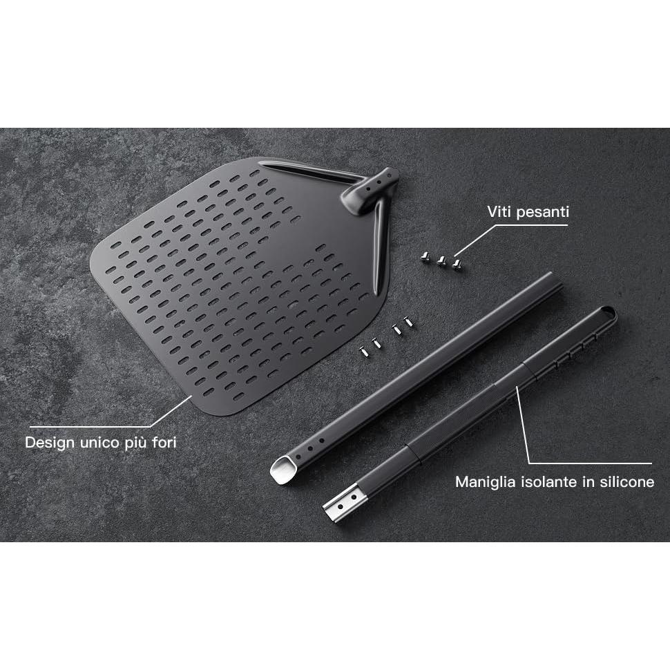 Peel de Pizza NUTUNI 12x14" con Mango Largo 43.8" Aluminio