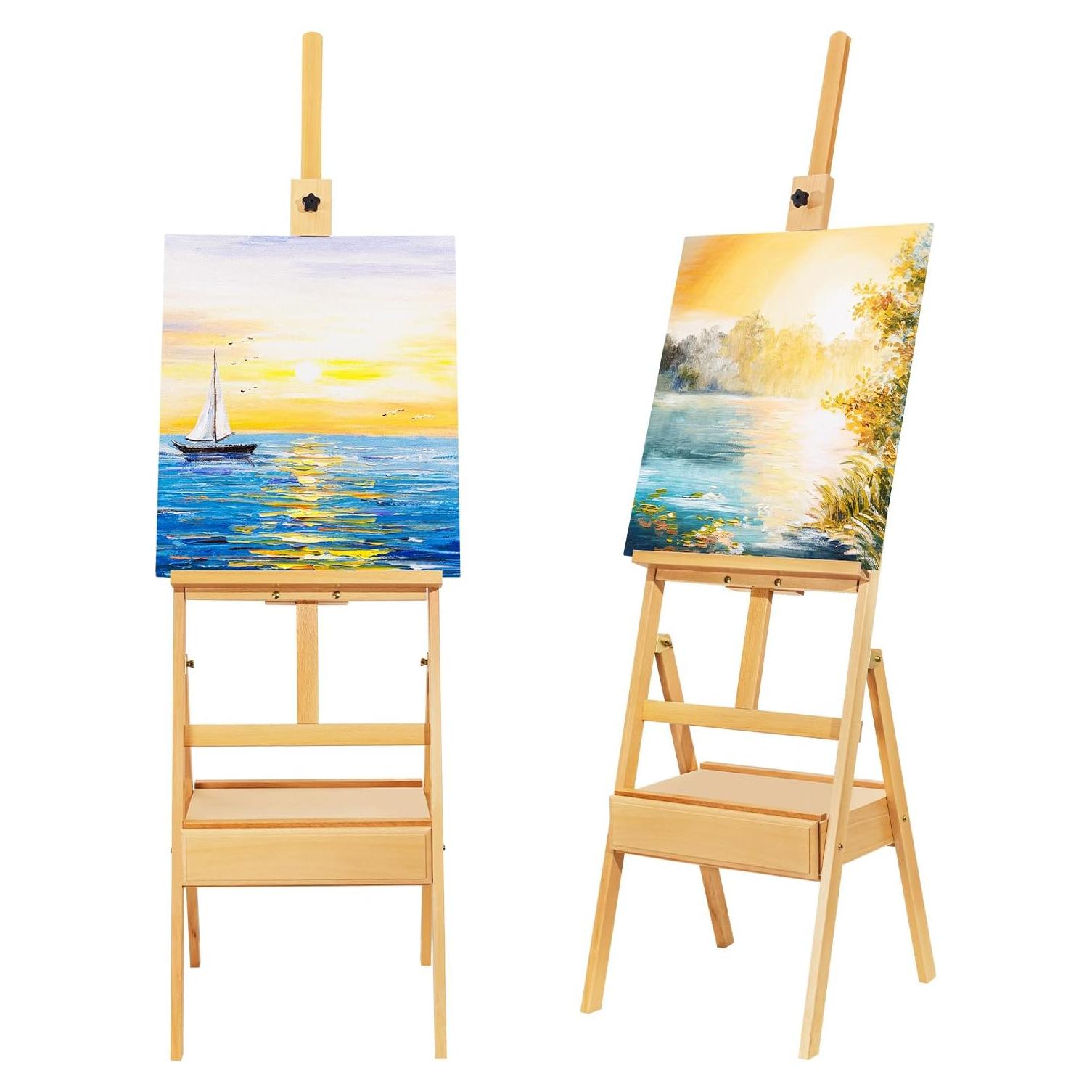 Caballete de Pintura de Madera de Haya Finenolo Ajustable 58-74"