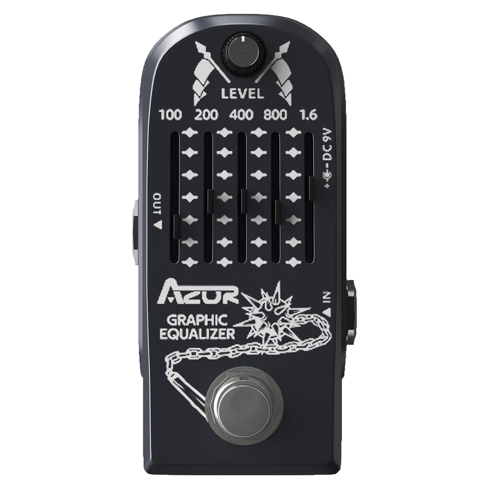 Pedal de Efecto Ecualizador Gráfico AZOR AP-322 5 Bandas