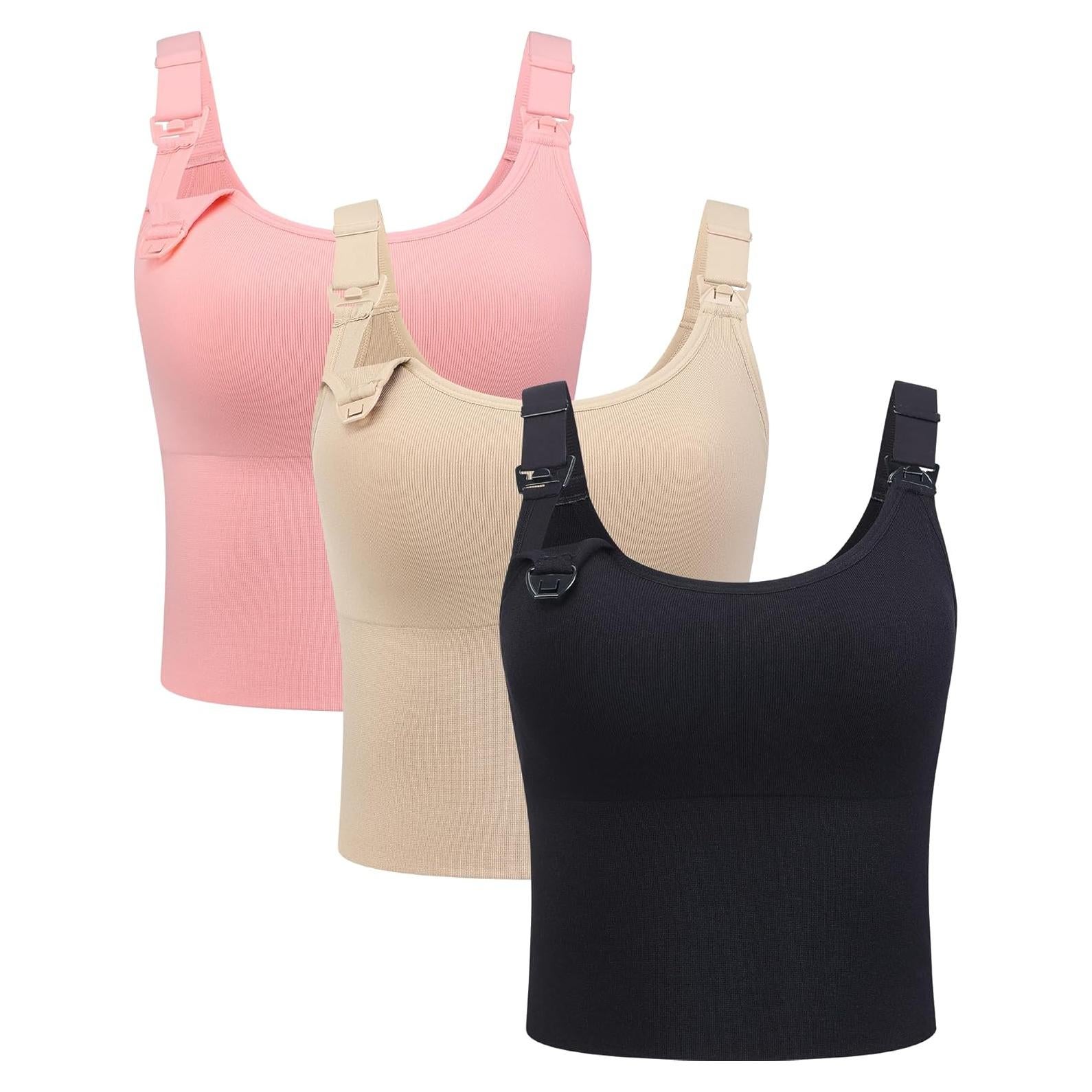 Sujetador de Lactancia Suekaphin Largo Mediano Negro Beige Rosa