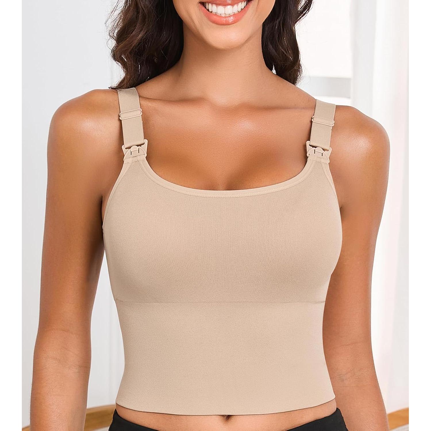 Sujetador de Lactancia Suekaphin Largo Mediano Negro Beige Rosa