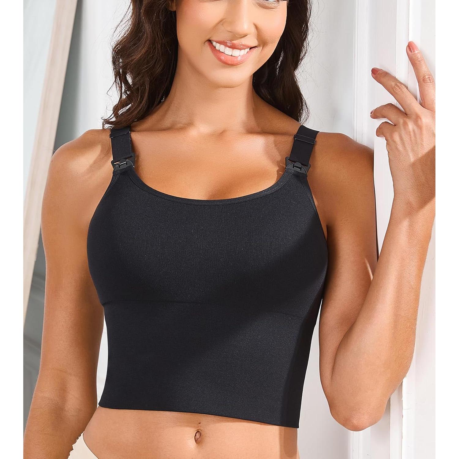 Sujetador de Lactancia Suekaphin Largo Mediano Negro Beige Rosa