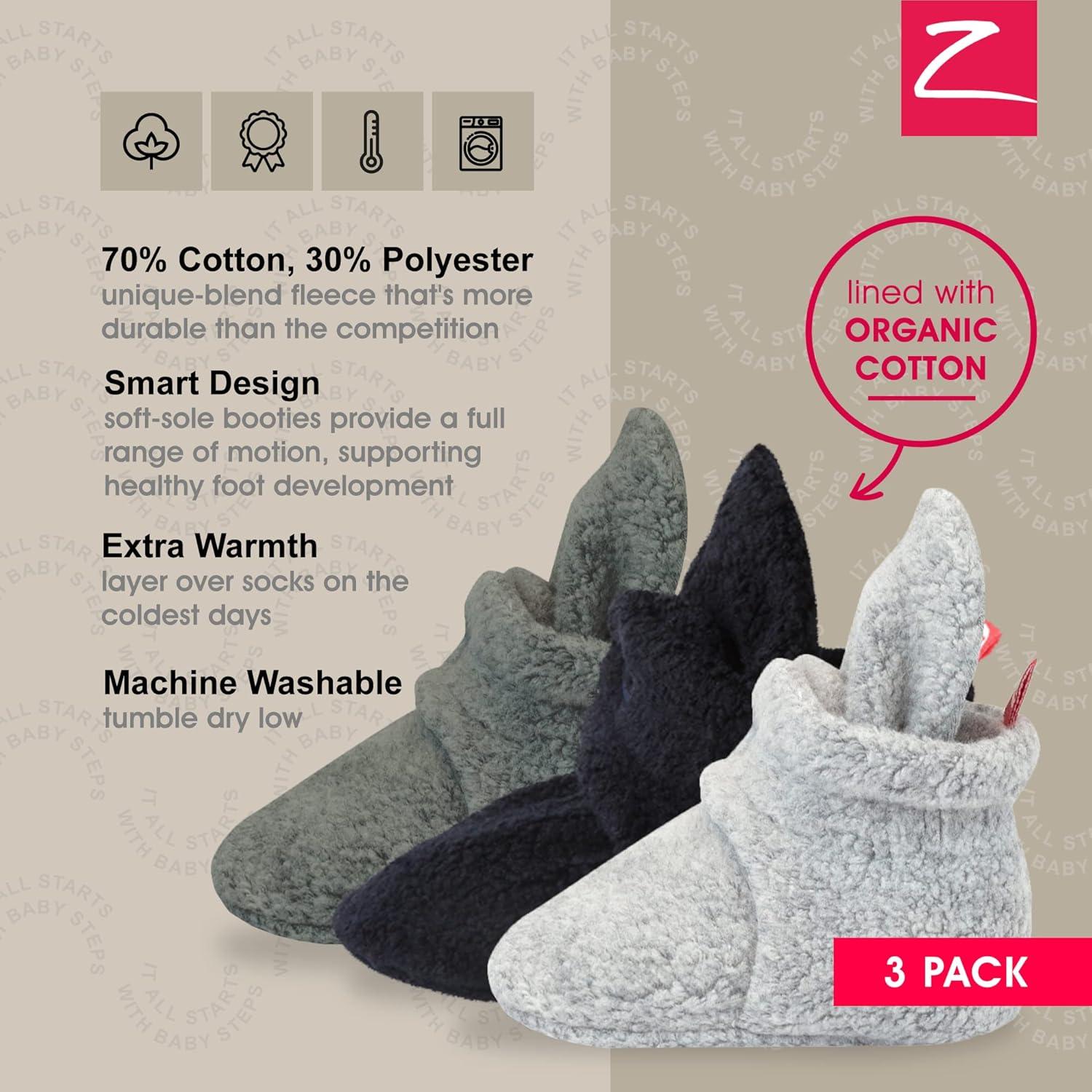 Botines de Felpa Zutano para Bebés con Forro de Algodón Orgánico