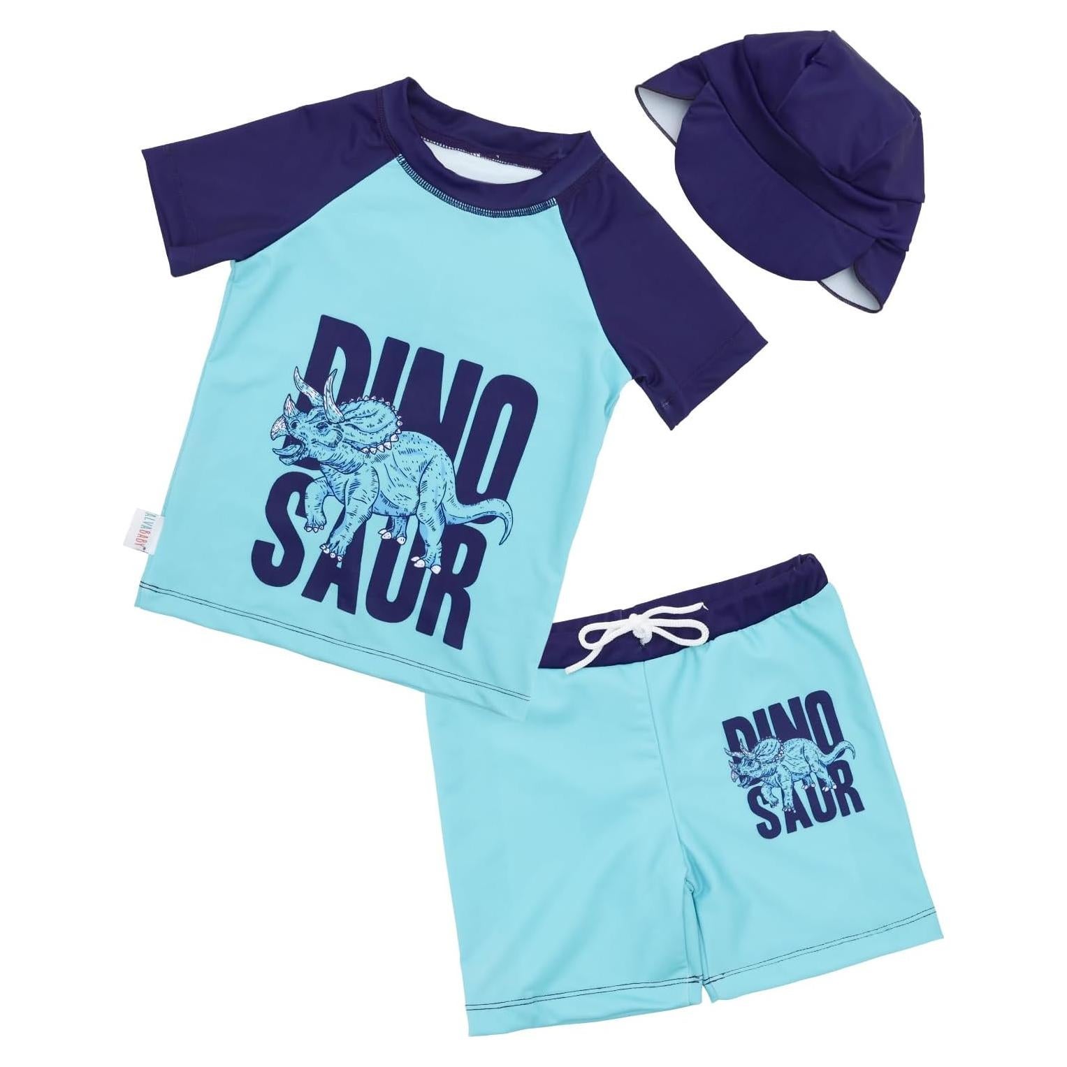 Traje de Baño 2 Piezas Alvababy 4T Triceratops UPF 50+