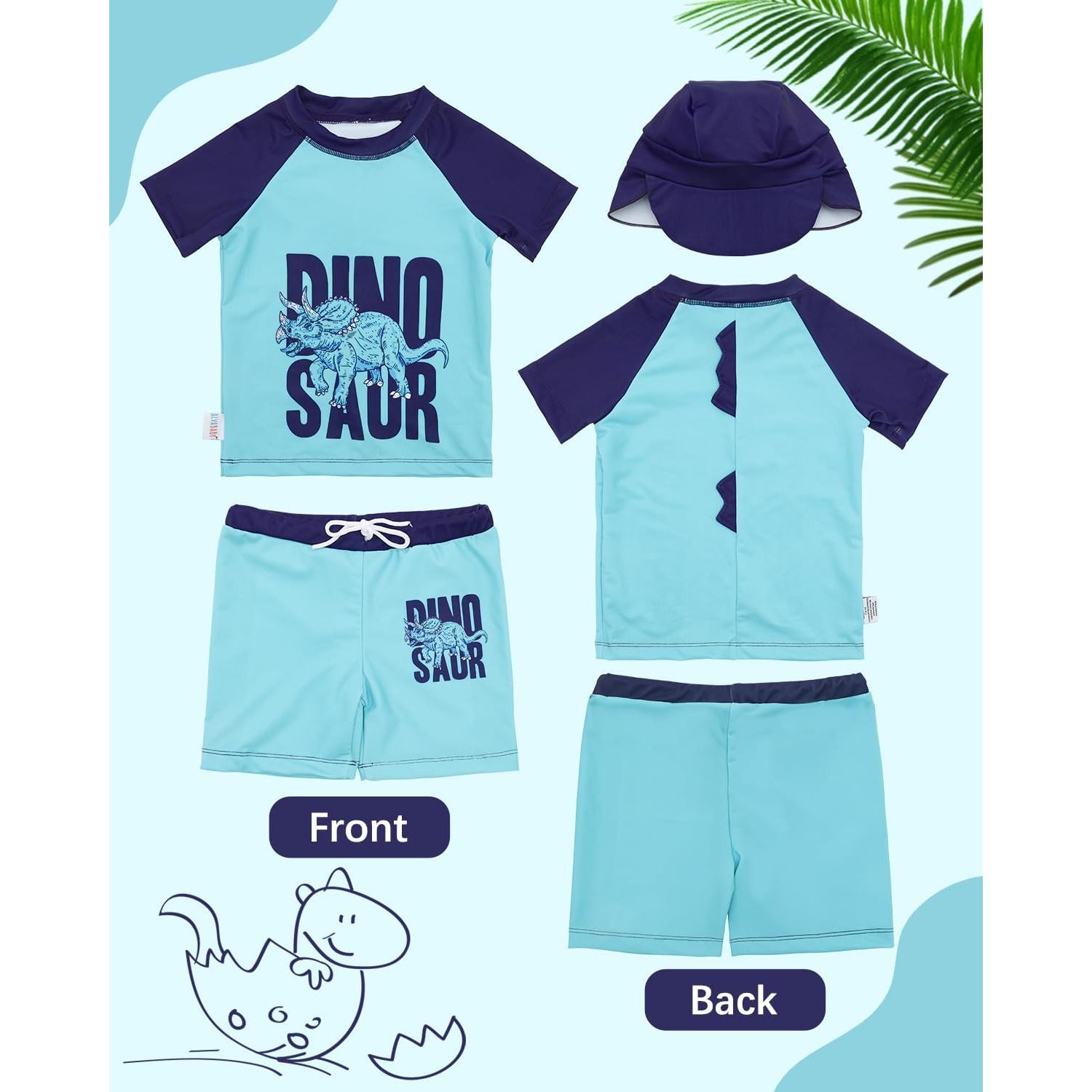 Traje de Baño 2 Piezas Alvababy 4T Triceratops UPF 50+