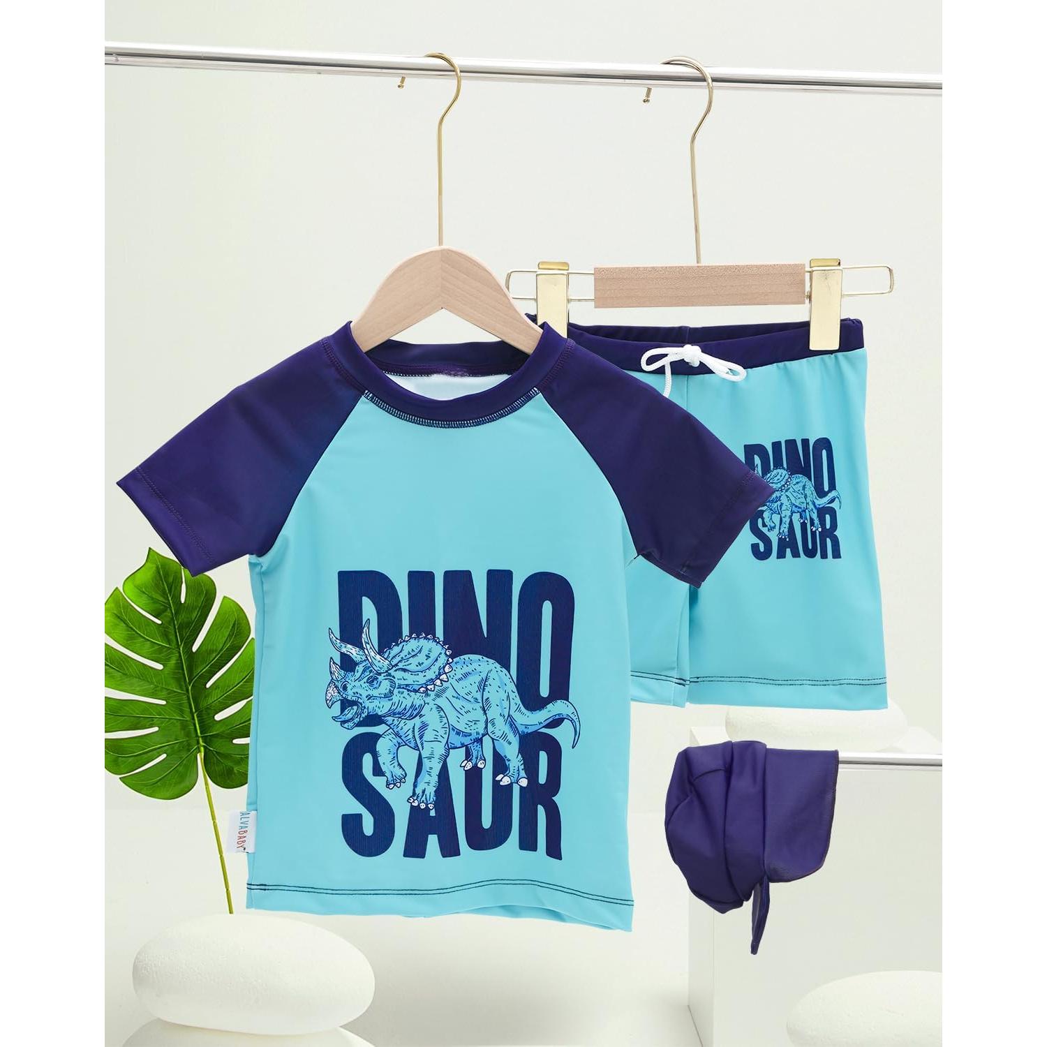 Traje de Baño 2 Piezas Alvababy 4T Triceratops UPF 50+