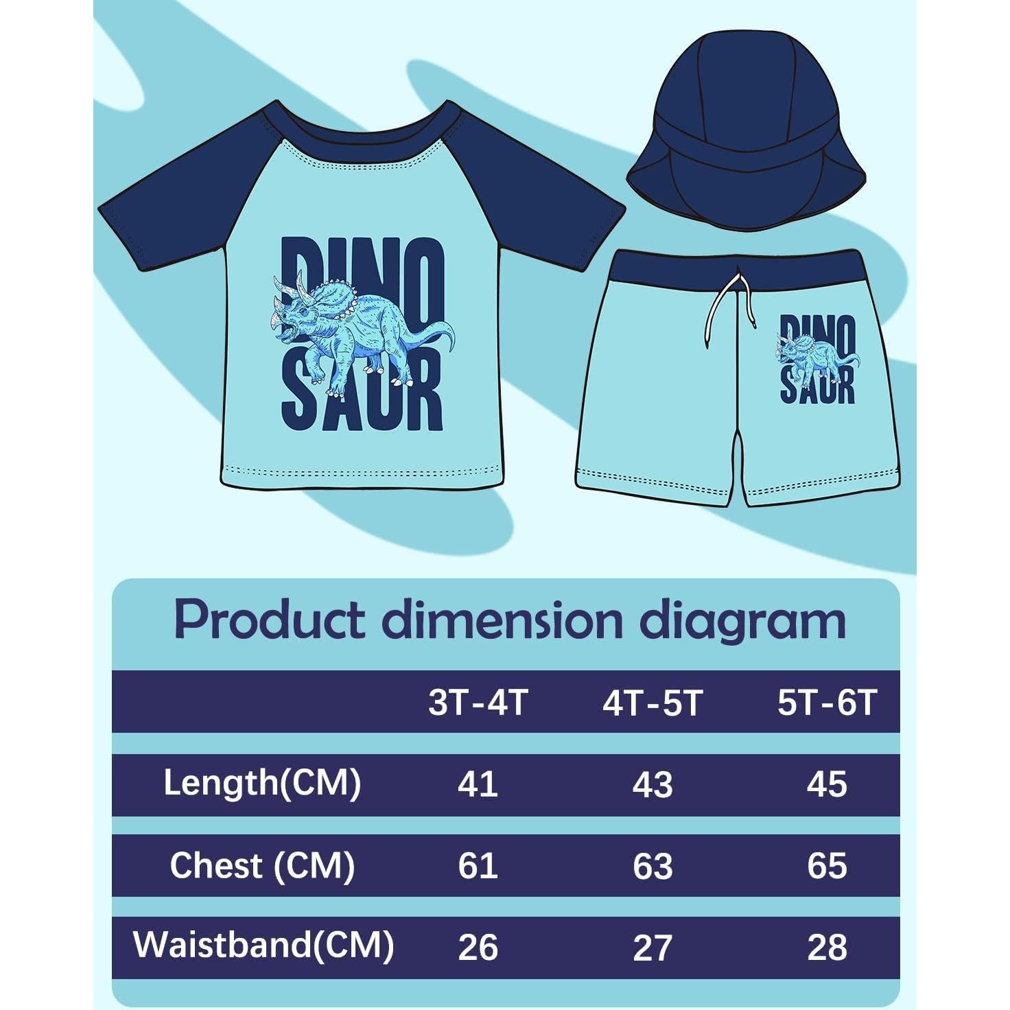 Traje de Baño 2 Piezas Alvababy 4T Triceratops UPF 50+