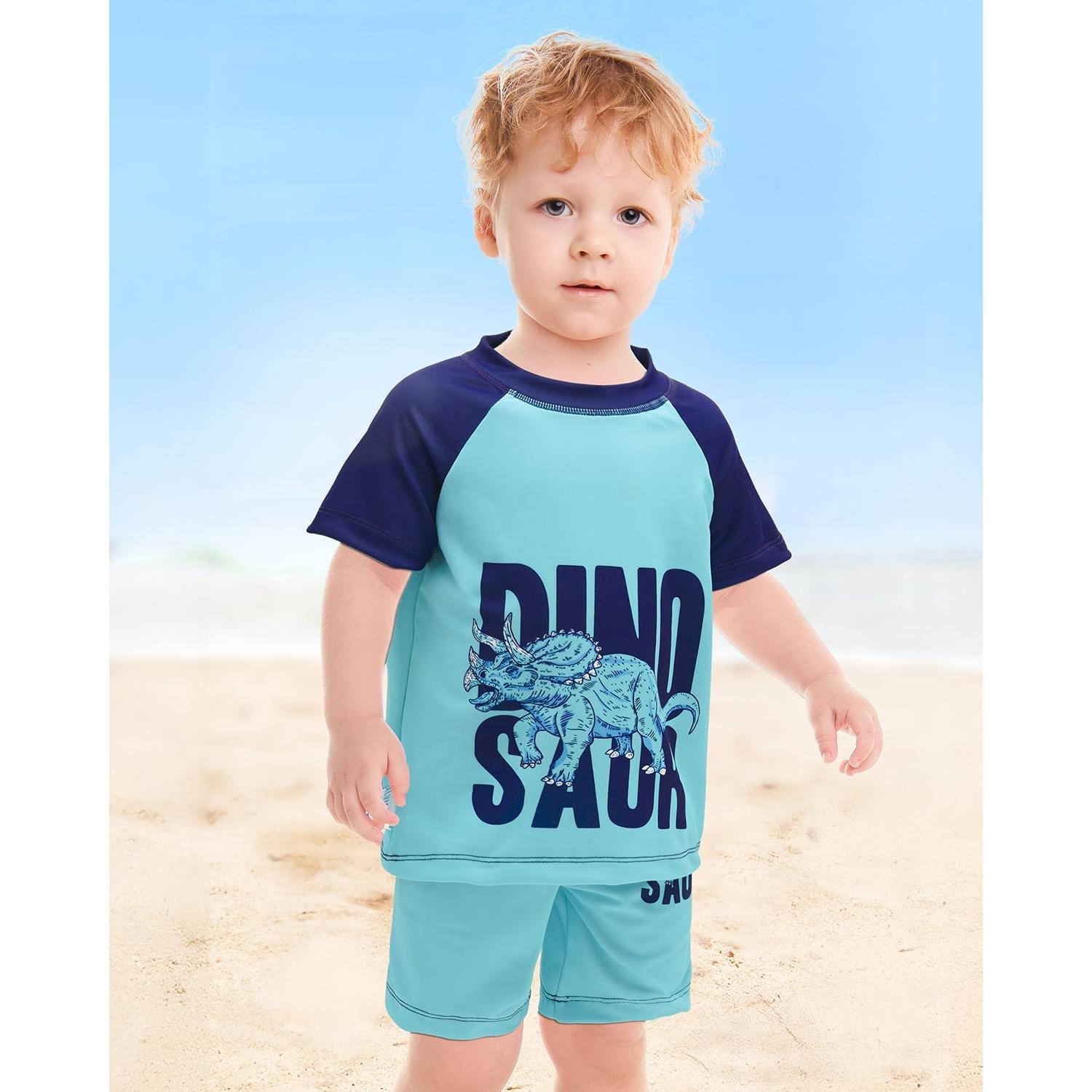 Traje de Baño 2 Piezas Alvababy 4T Triceratops UPF 50+