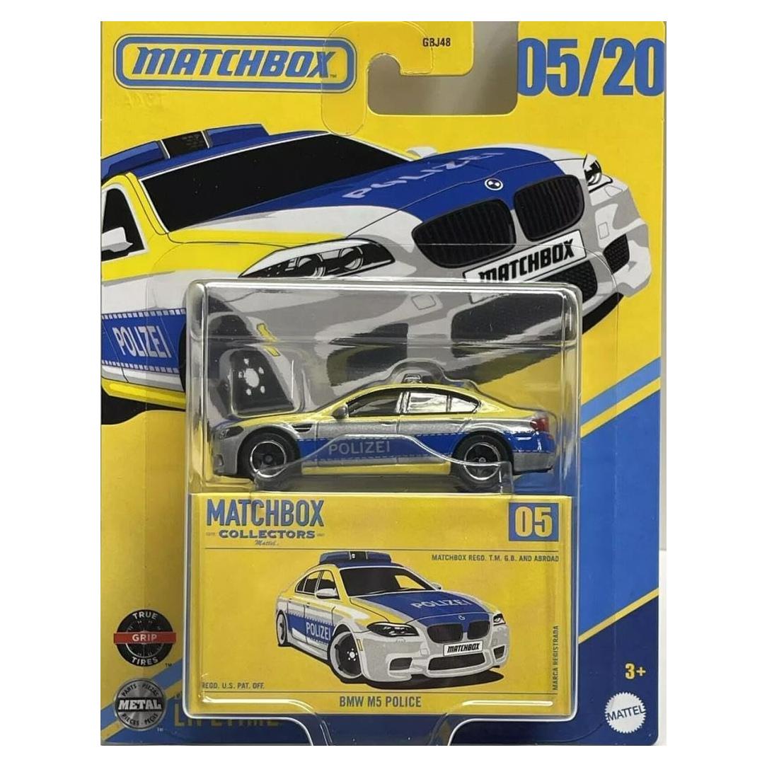 Vehículo a Escala Matchbox BMW M5 Policía 1:64