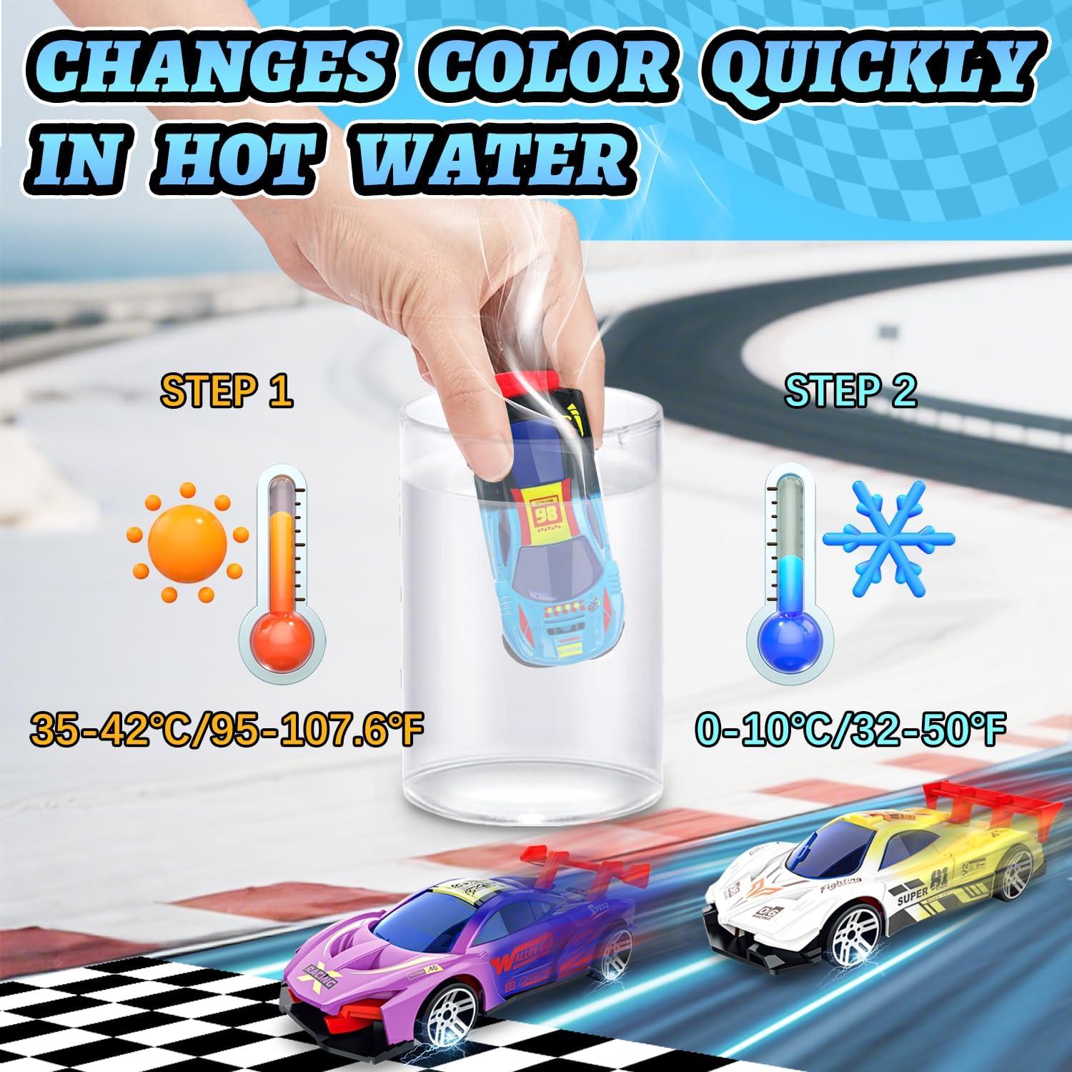 Juguetes de Baño LITTCO Coches que Cambian de Color 6PCS