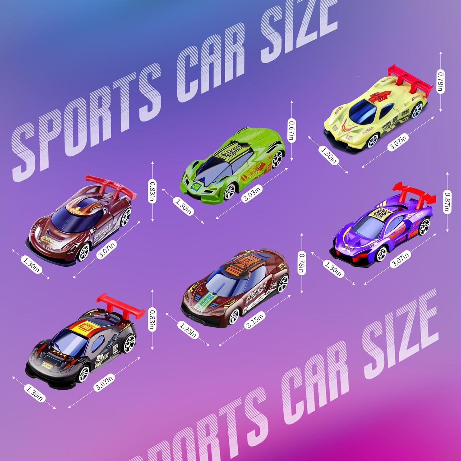 Coches de Carreras de Cambio de Color Sterofari - 6 Piezas