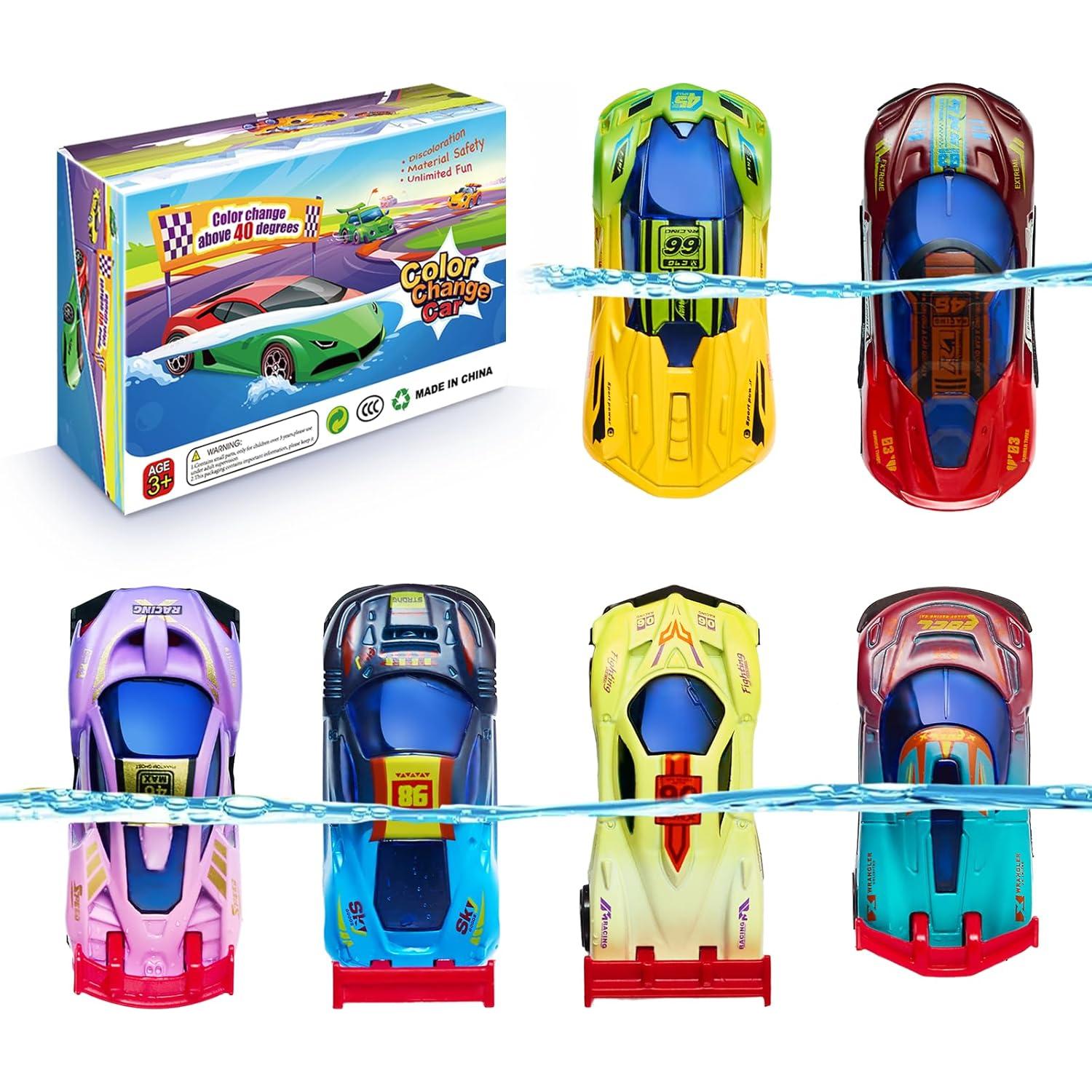 Coches de Carreras de Cambio de Color Sterofari - 6 Piezas