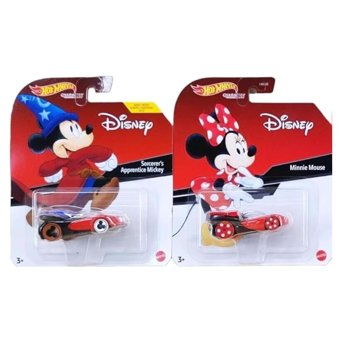Paquete de 2 Vehículos Hot Wheels Disney Mickey y Minnie 1:64