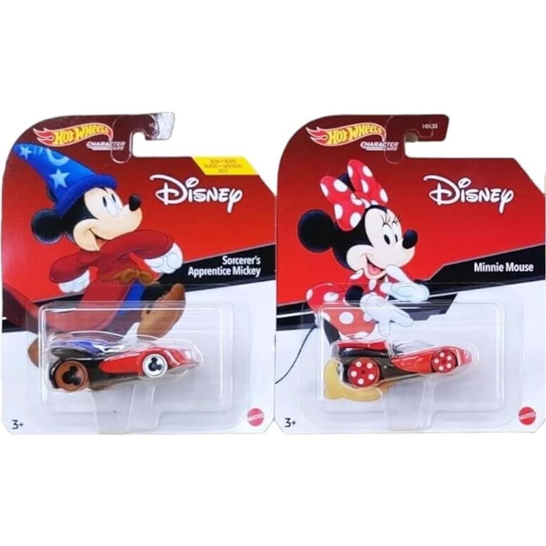 Paquete de 2 Vehículos Hot Wheels Disney Mickey y Minnie 1:64