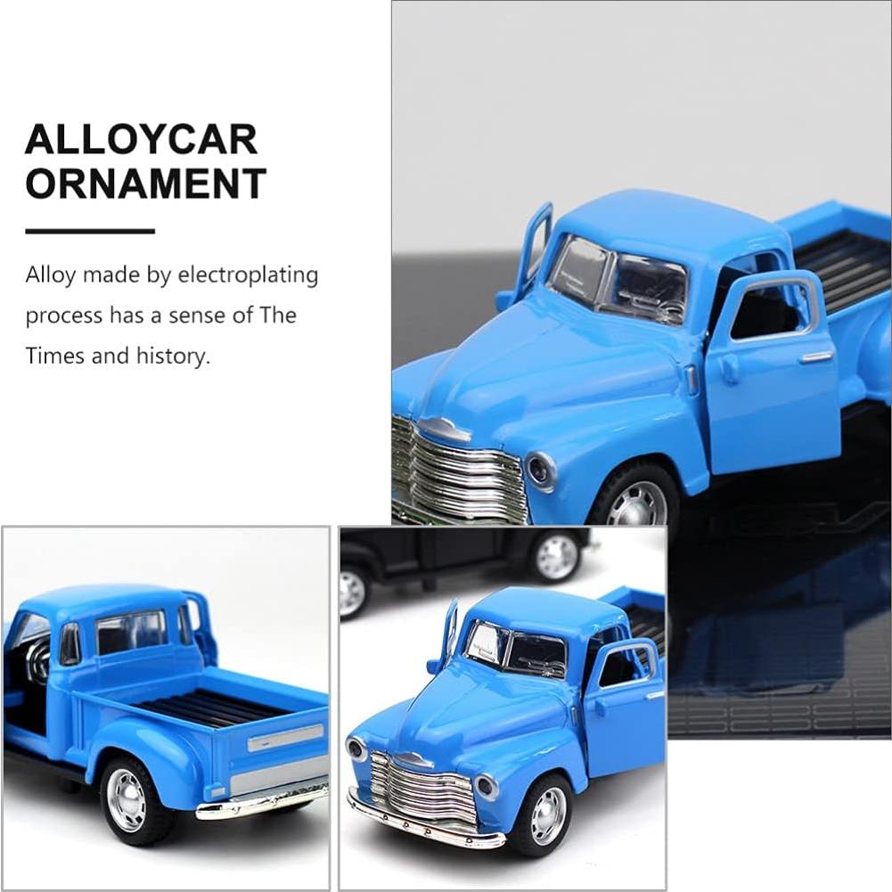Camión Pickup Vintage Toyvian de Metal 12.5cm Azul