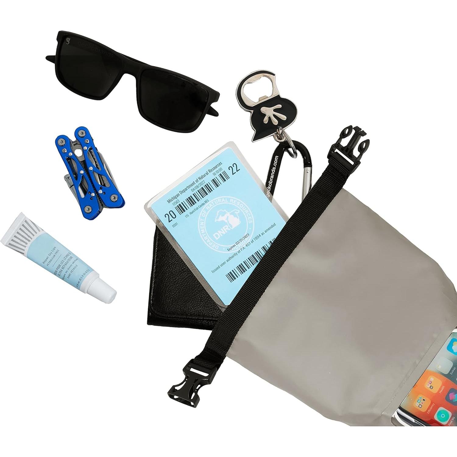 Bolsa Impermeable geckobrands para Teléfono 2L Gris