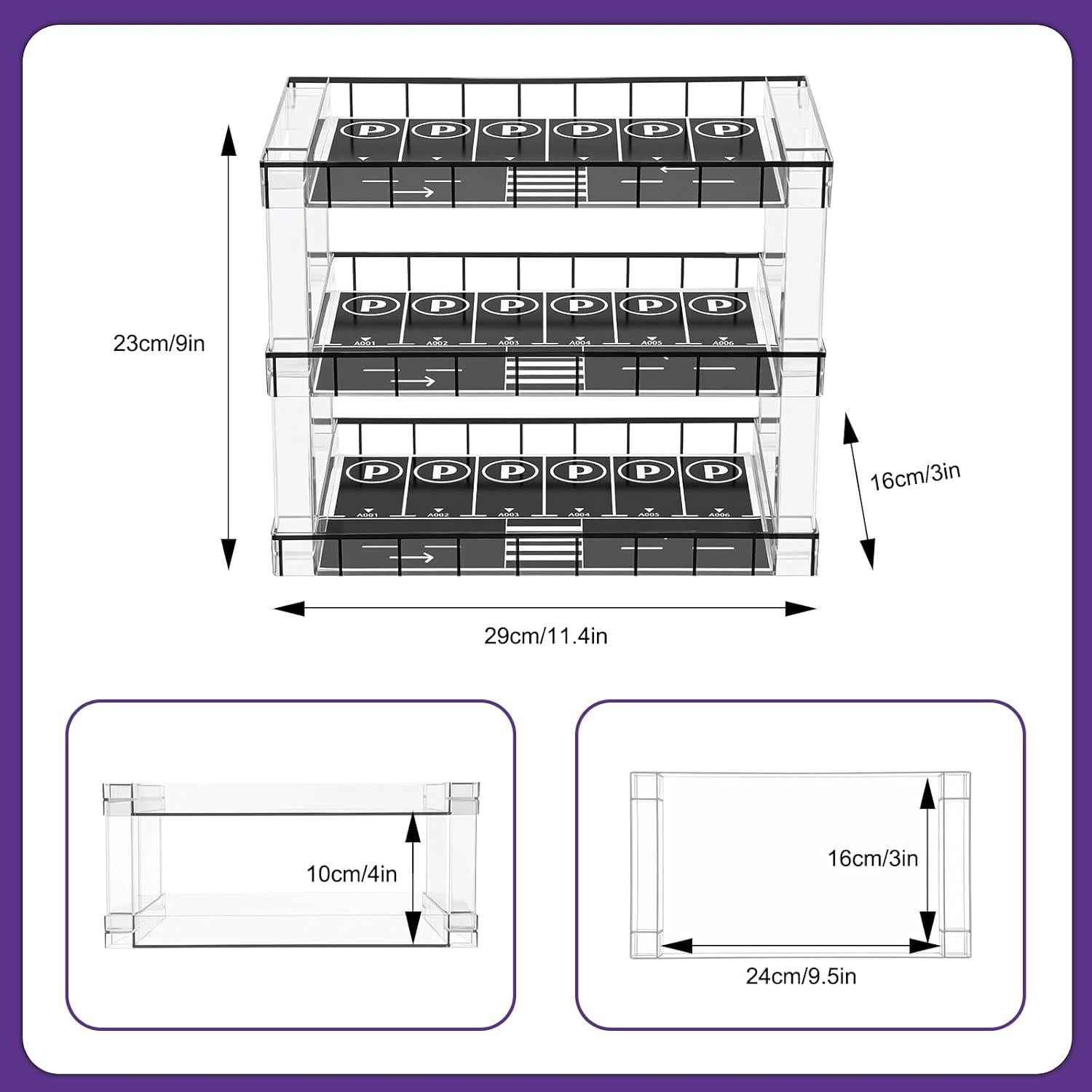 Vitrina para coches Hot Wheels y Matchbox 1:64 - 3 niveles