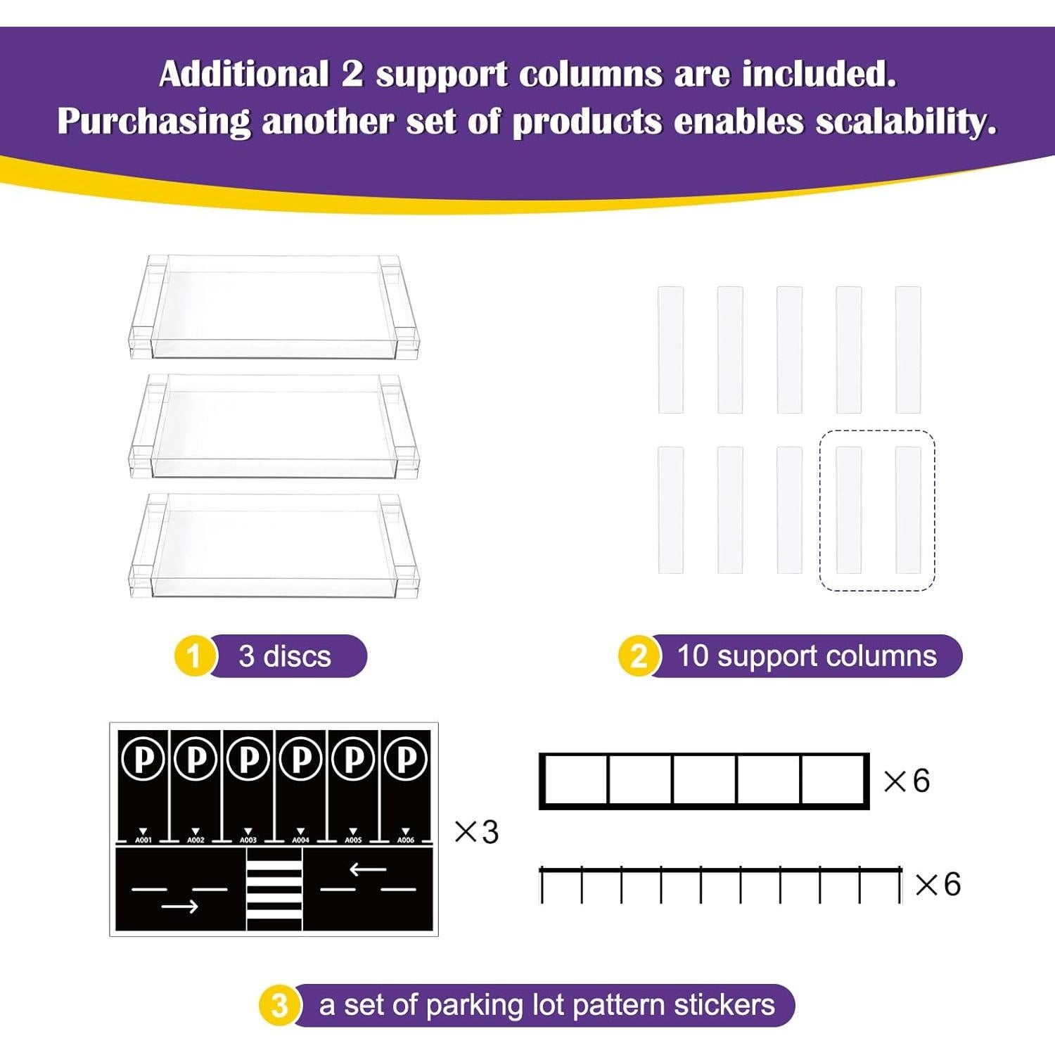 Vitrina para coches Hot Wheels y Matchbox 1:64 - 3 niveles