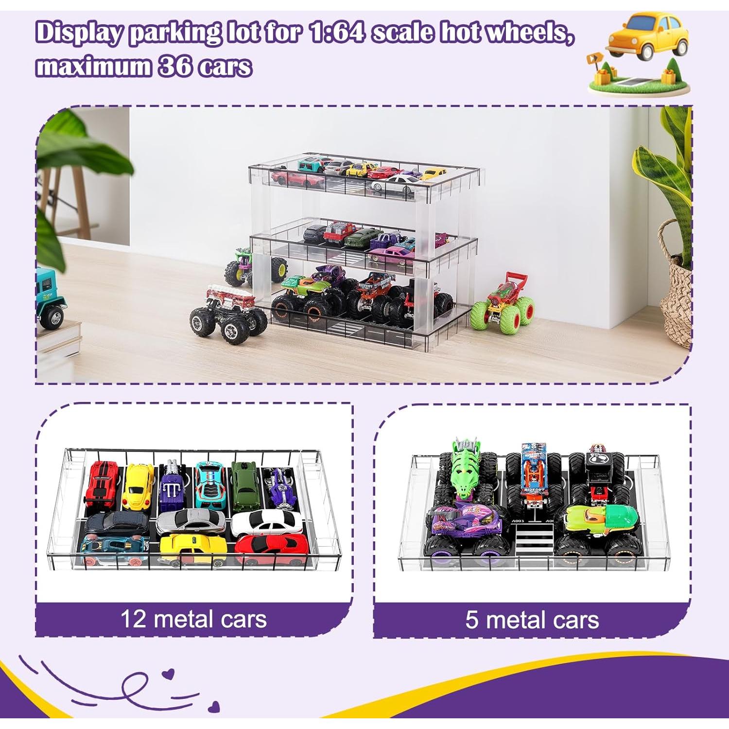 Vitrina para coches Hot Wheels y Matchbox 1:64 - 3 niveles