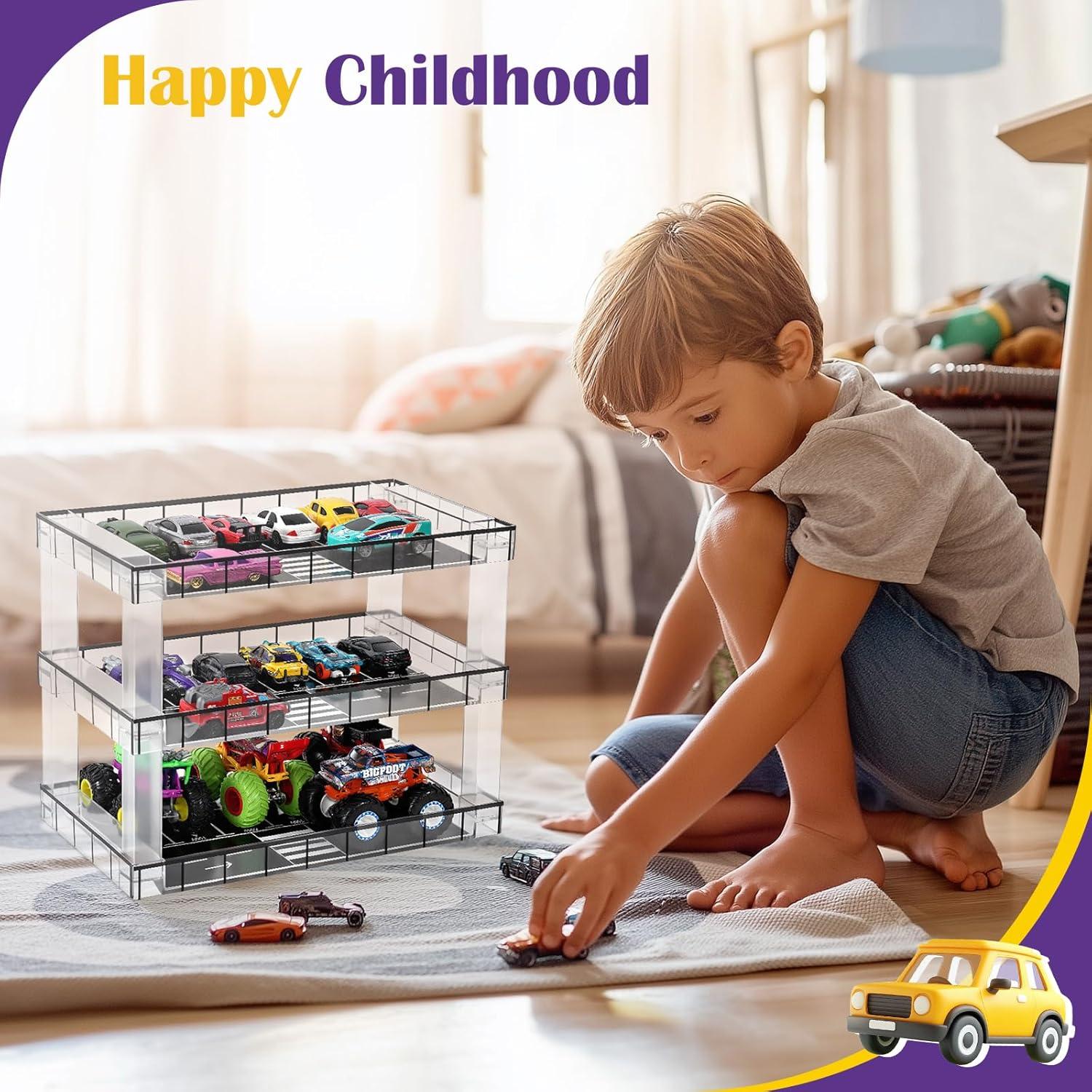 Vitrina para coches Hot Wheels y Matchbox 1:64 - 3 niveles