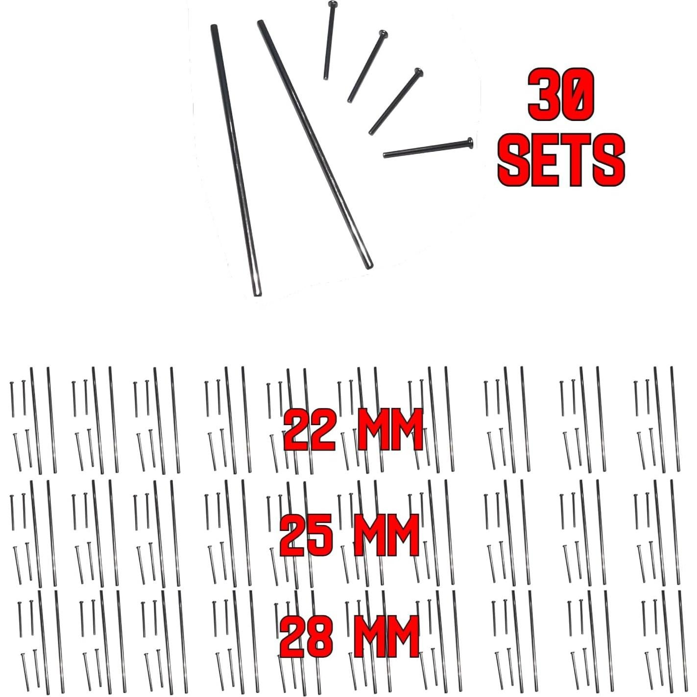 Conjunto de Ejes de Rueda YALLISHOP 1:64 30 Juegos 22mm 25mm 28mm