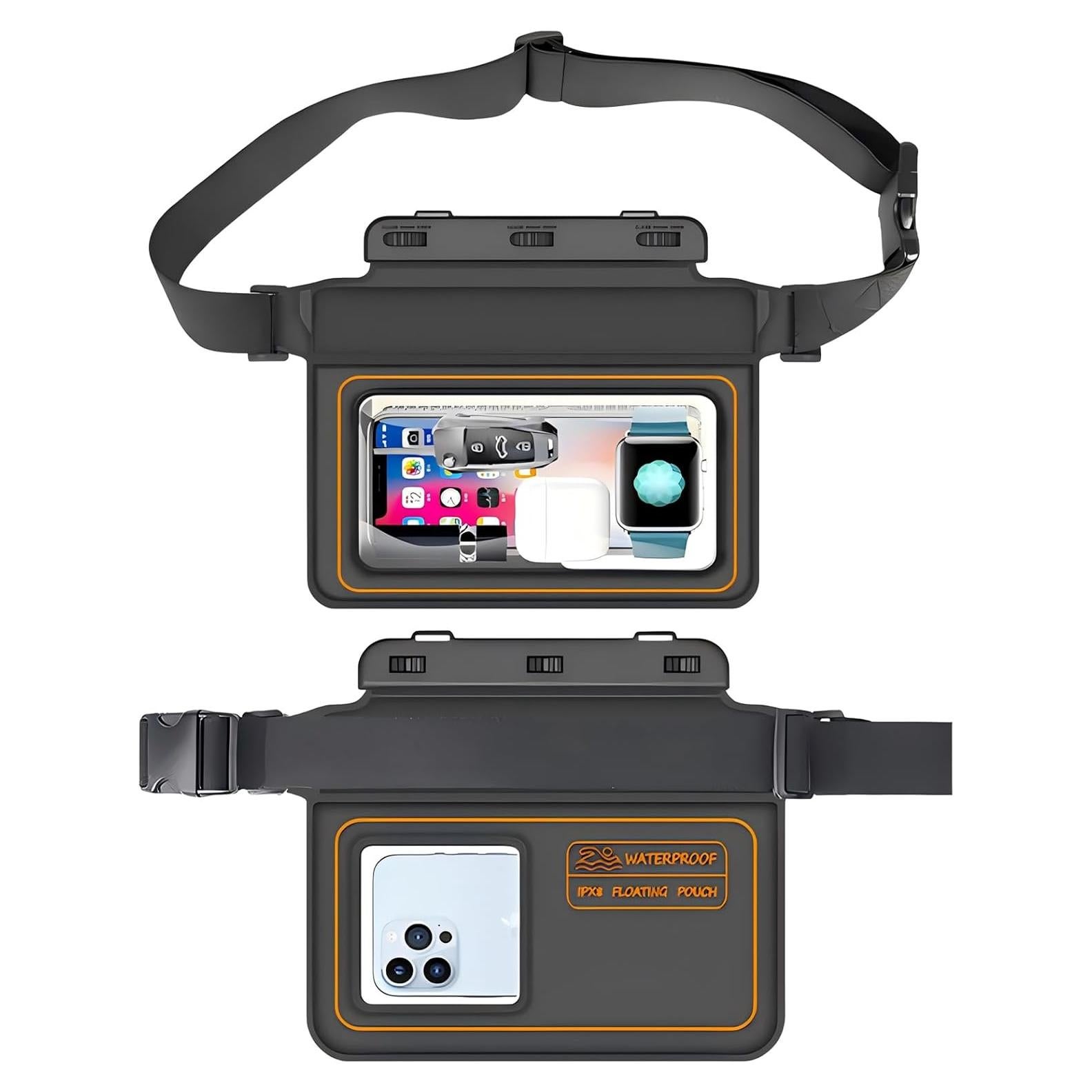 Riñonera Impermeable Teeloray IPX8 Ajustable 21,59 cm