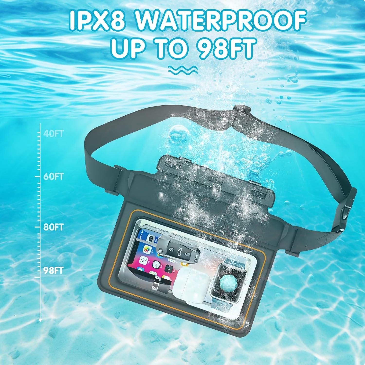 Riñonera Impermeable Teeloray IPX8 Ajustable 21,59 cm