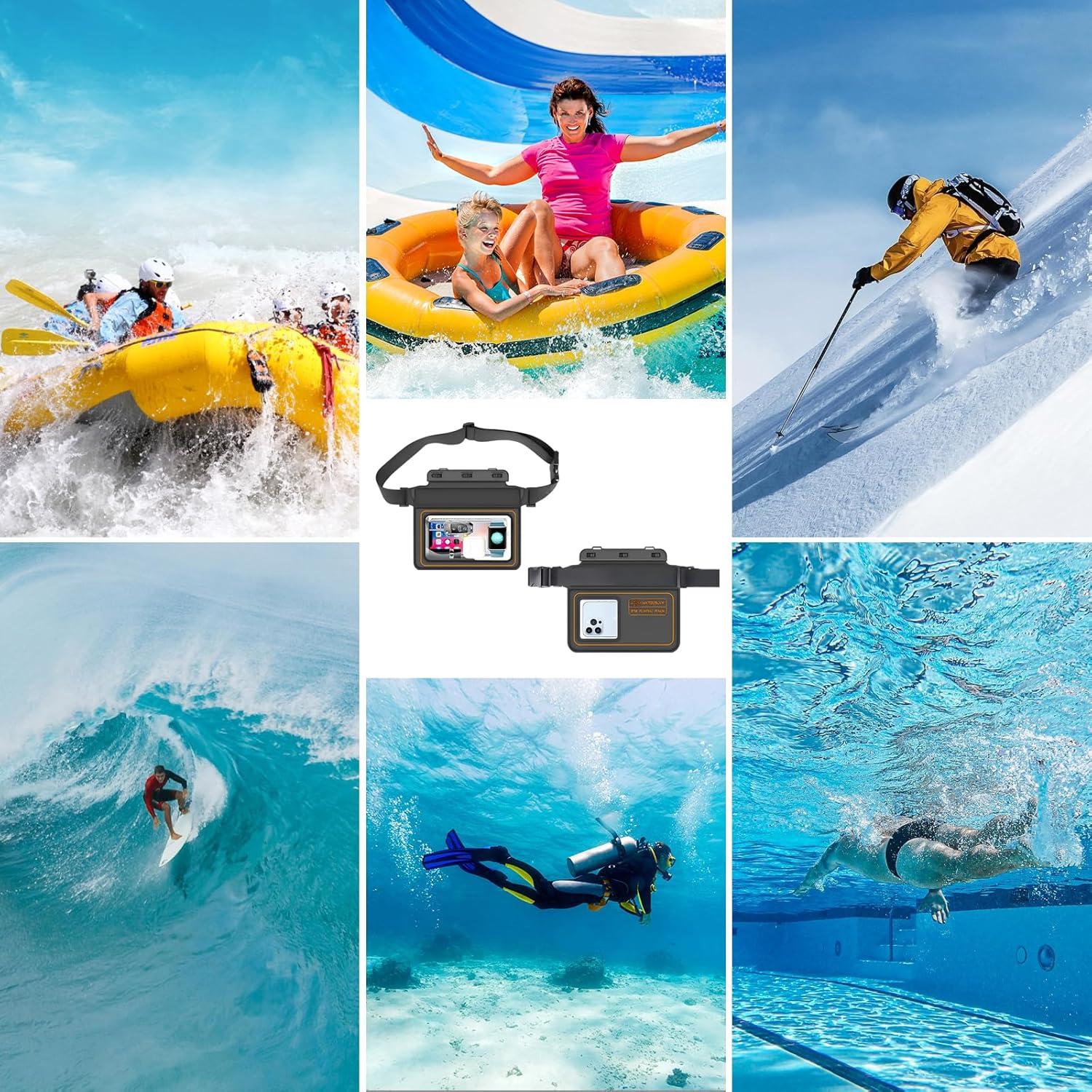 Riñonera Impermeable Teeloray IPX8 Ajustable 21,59 cm