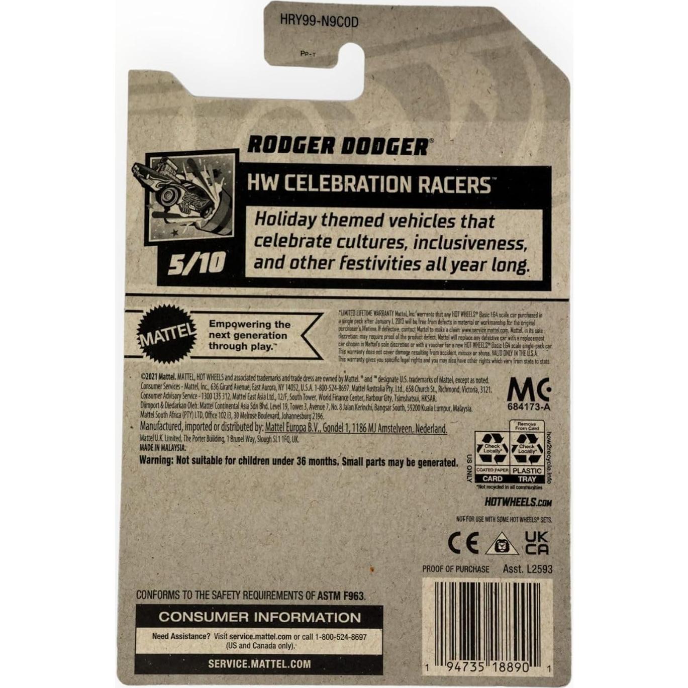 Coche de Juguete Matchbox Rodger Dodger 1:64 Metal