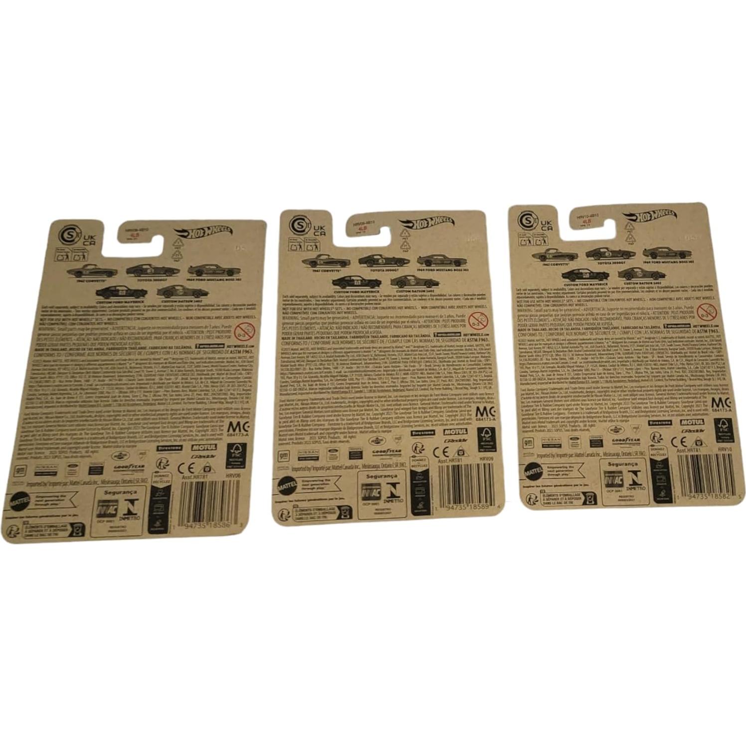 Hot Wheels Paquete de 3 Vintage 2024 - Corvette, Maverick, Datsun 1:64