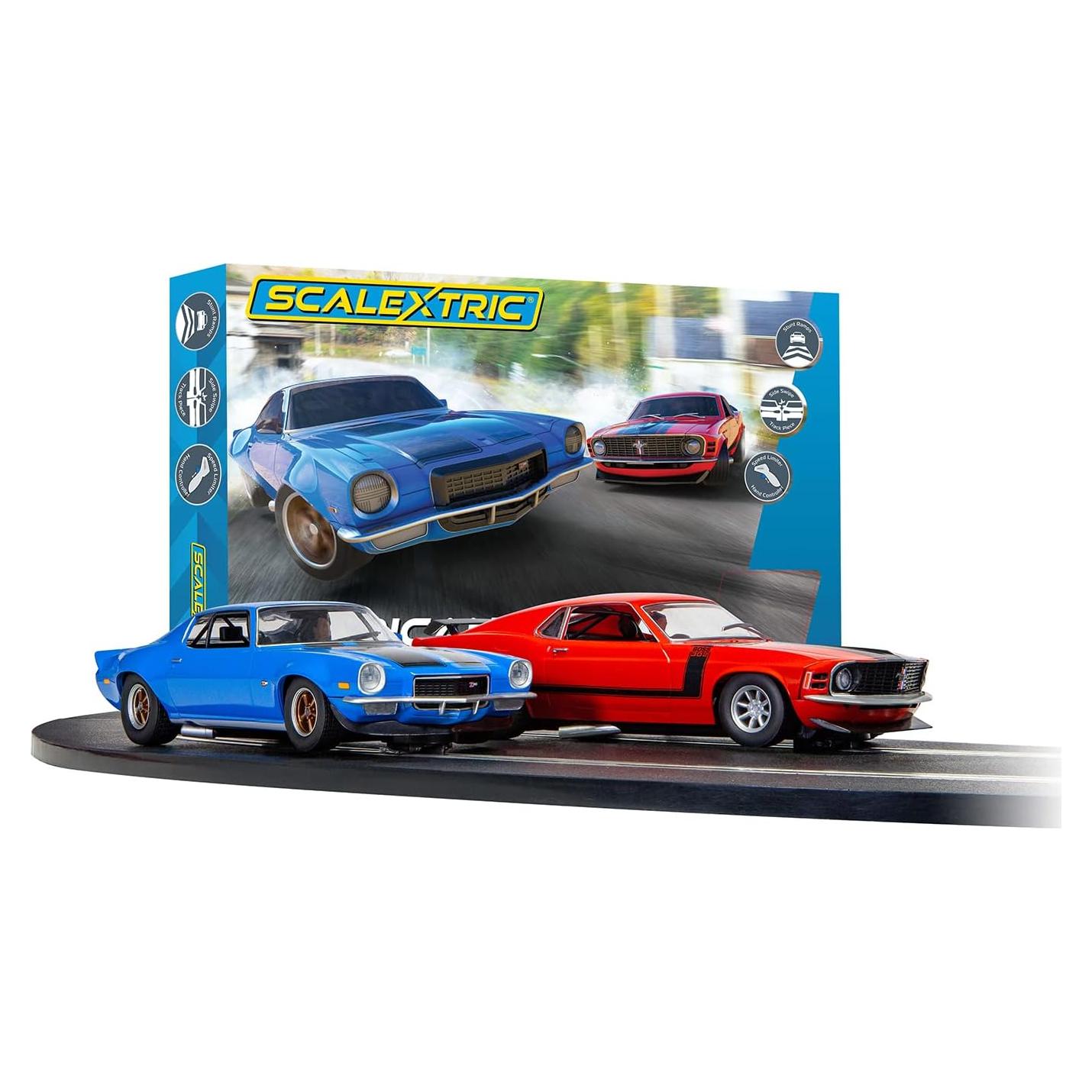 Set de Pista Scalextric C1429T Chevrolet Camaro vs Ford Mustang 1:32