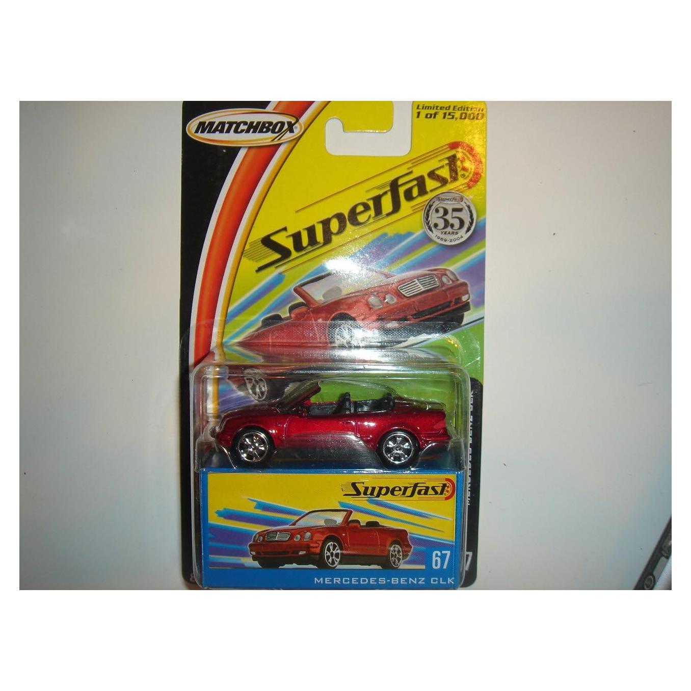 Matchbox Superfast Mercedes Benz CLK Rojo 1:64 Coleccionable