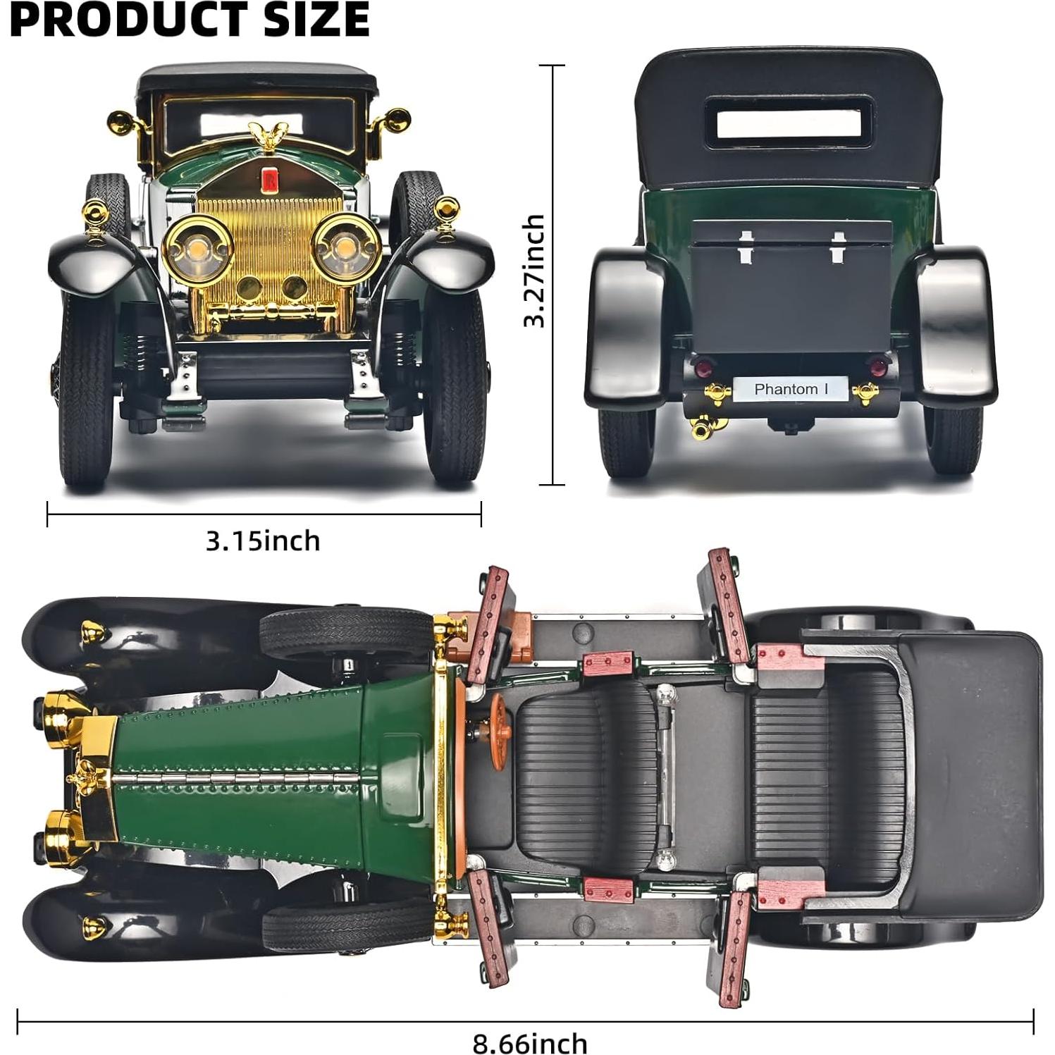 Coche a Escala 1:24 RZAPE Phantom Verde con Sonido y Luz