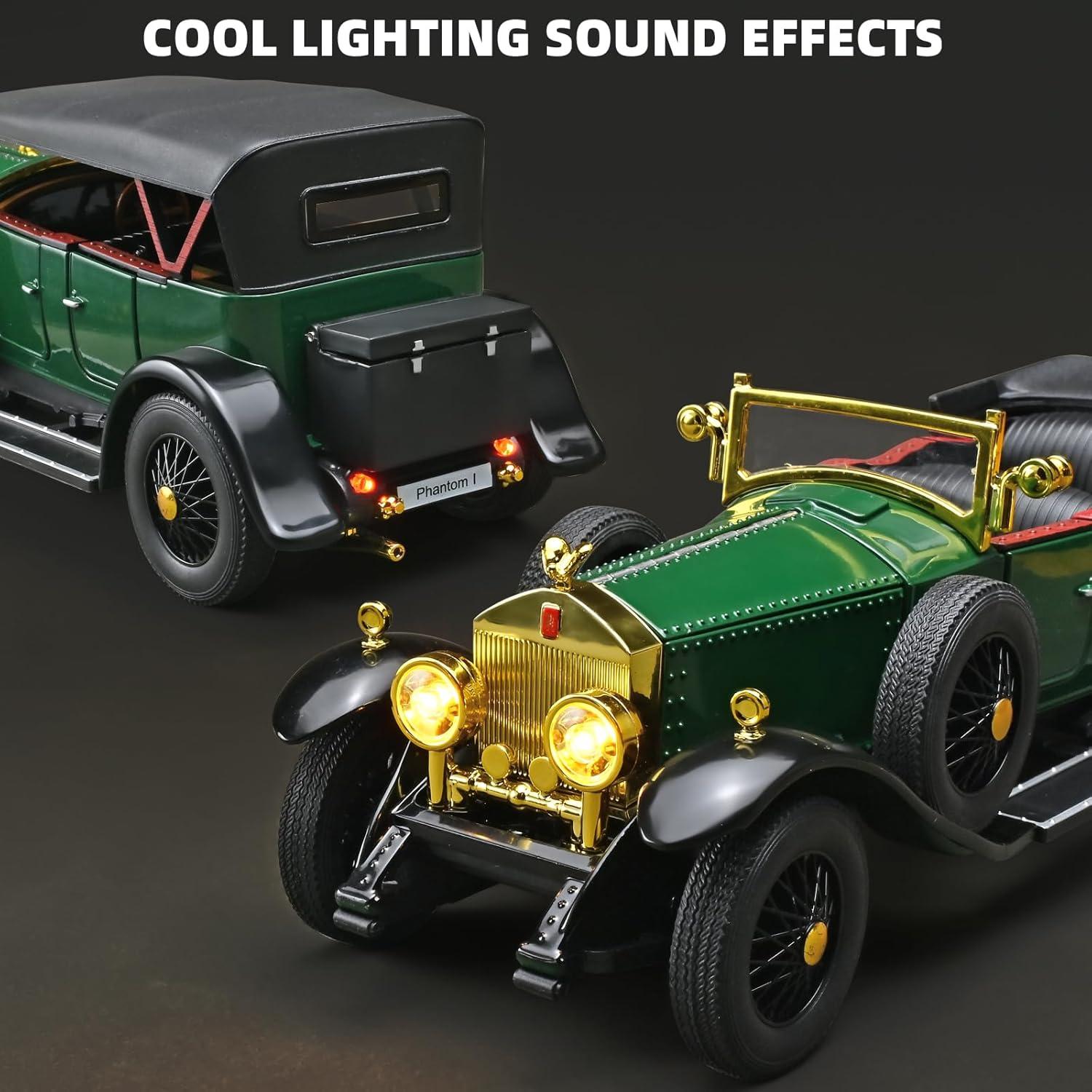 Coche a Escala 1:24 RZAPE Phantom Verde con Sonido y Luz