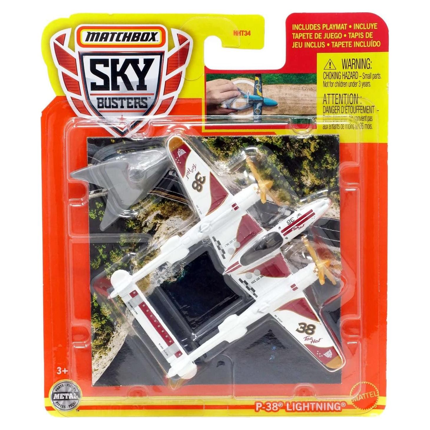 Avión de Juguete Matchbox Sky Busters P-38 Lightning 2022