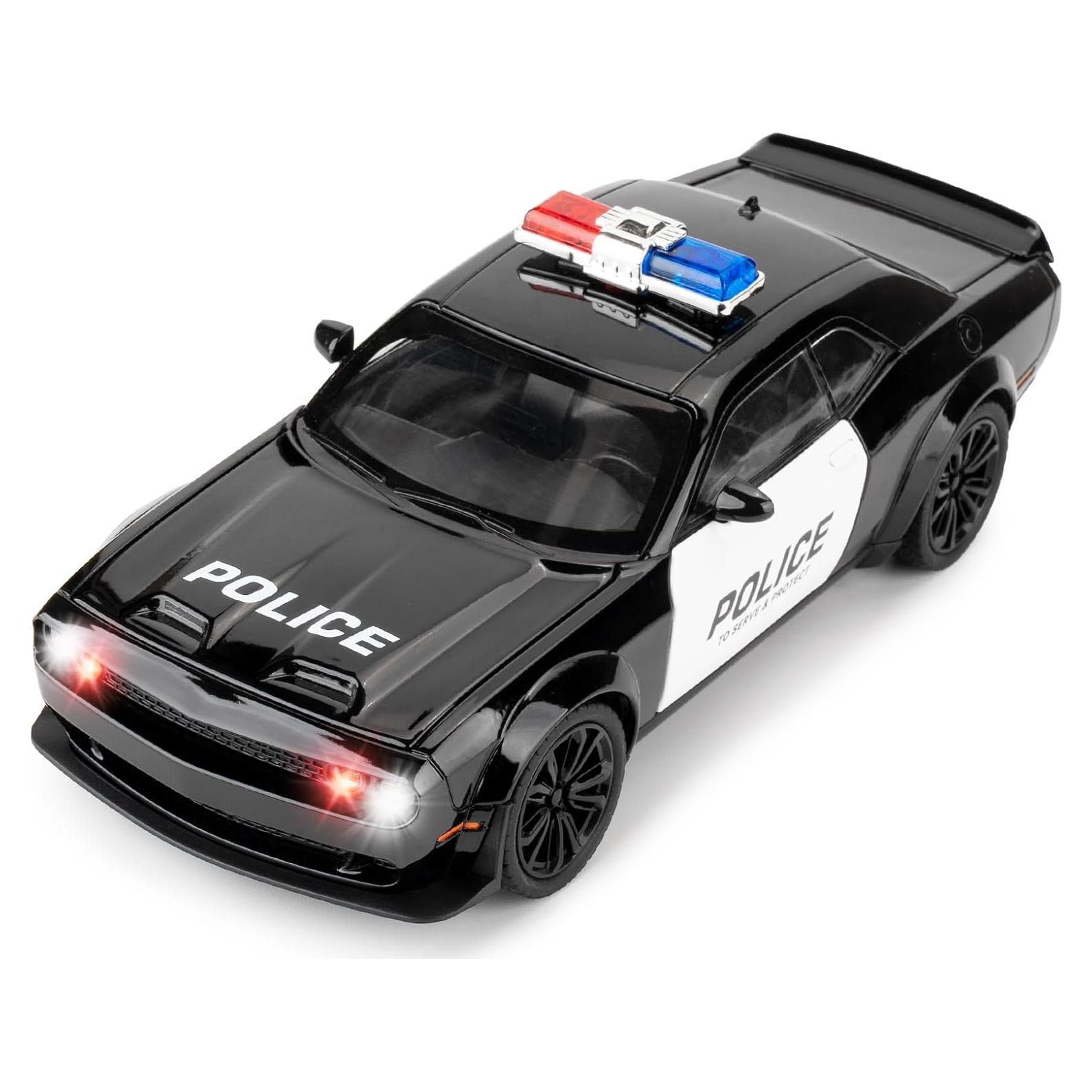 Coche de Policía Dodge Challenger SRT Hellcat 1:22 con Luces y Sonidos