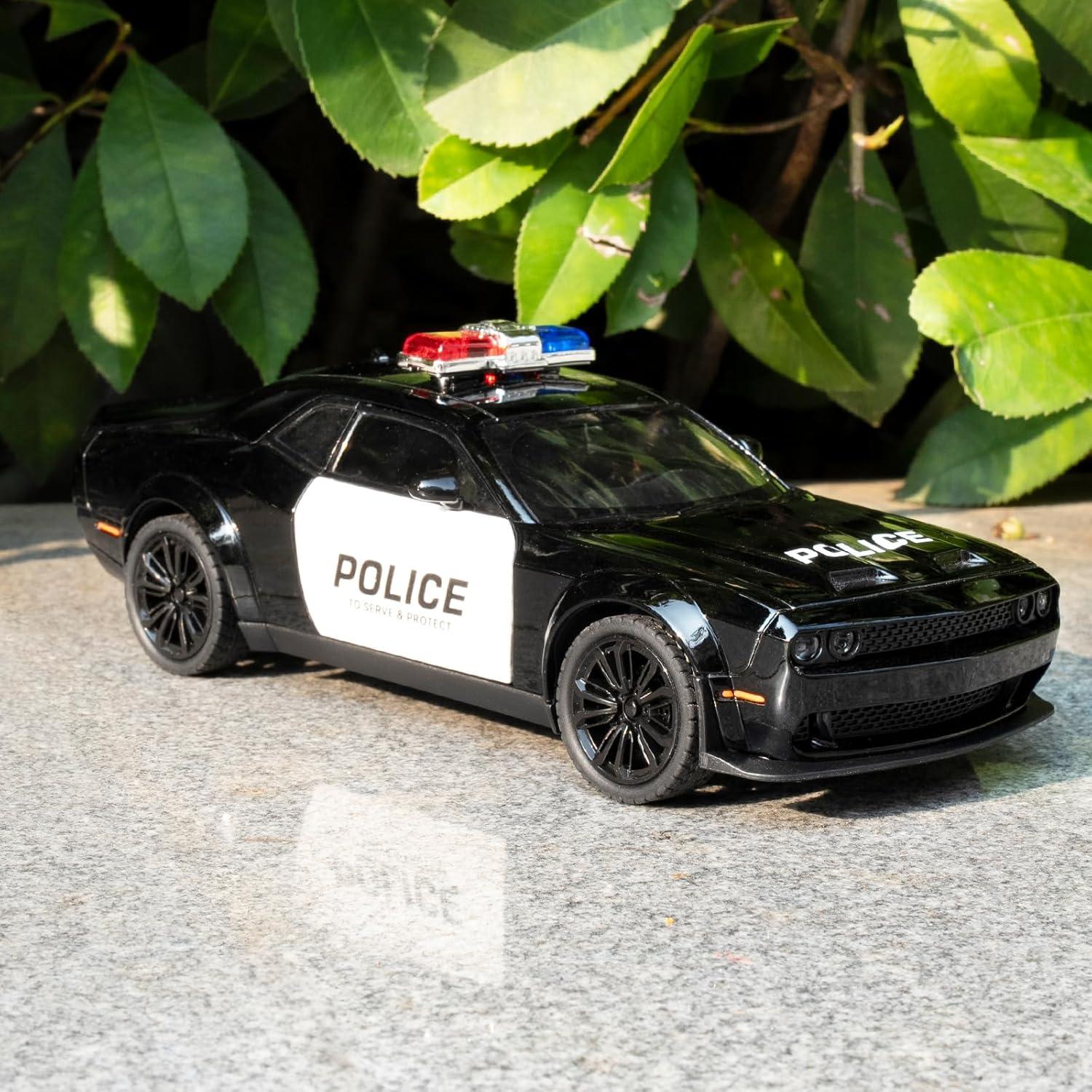 Coche de Policía Dodge Challenger SRT Hellcat 1:22 con Luces y Sonidos