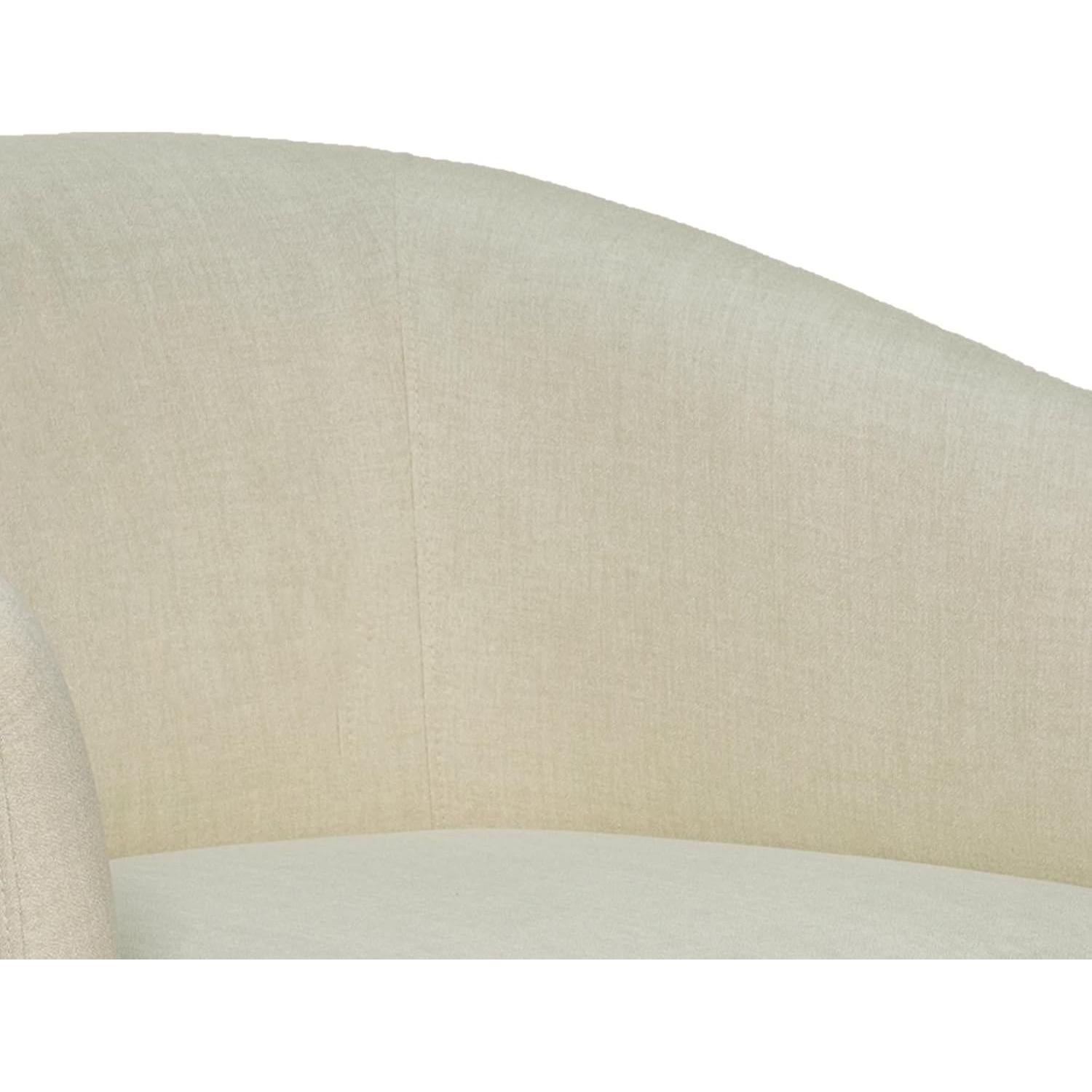 Silla de Acento Giratoria MINCETA Beige, 360° para Sala y Dormitorio