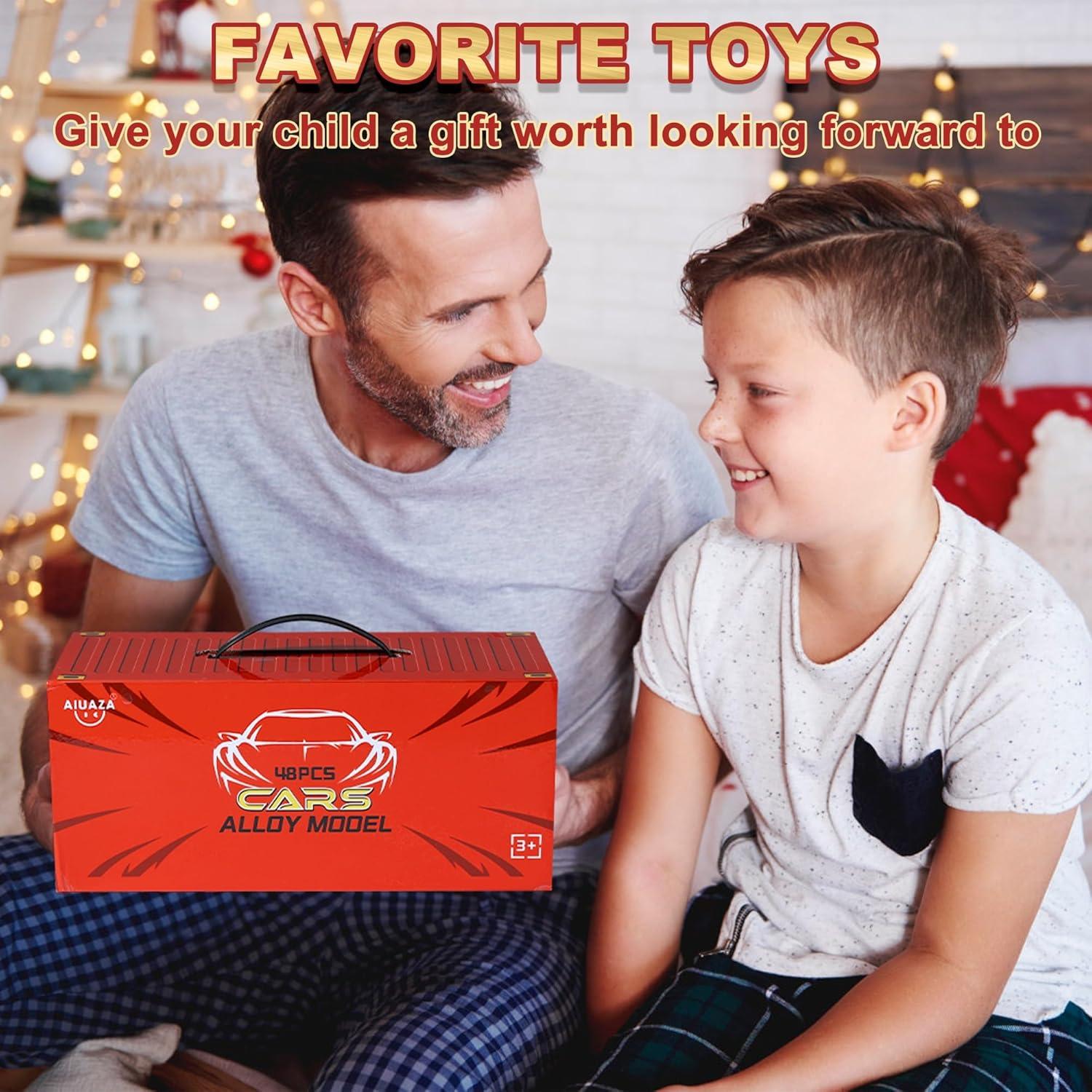 Juego de Coches Mini de Aleación CA8858 con Pista y Garaje 48 Piezas