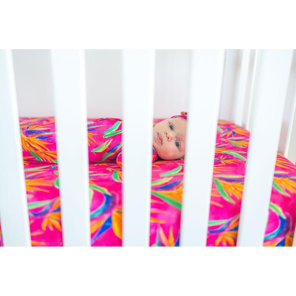 Hoja de Cuna Ajustada Florida Kid Co. Ave del Paraíso 132x72cm
