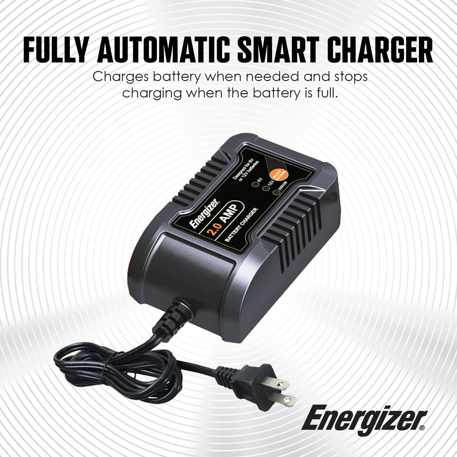 Cargador Mantenedor de Batería Energizer 2A 6V/12V Inteligente