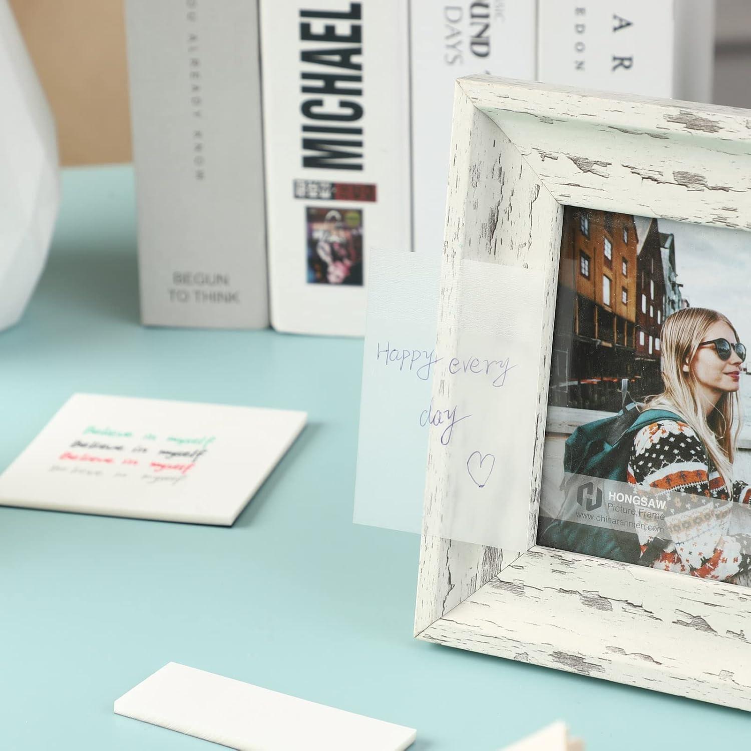 Bloc de Notas Adhesivas Transparentes Jiemay 600 Hojas 7.62x5.08 cm