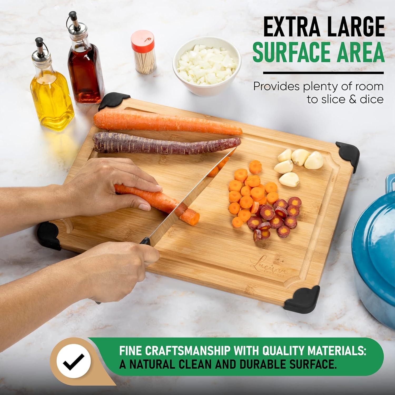 Tabla de Cortar de Bambú Antideslizante Lacuna Boutique 43x30cm