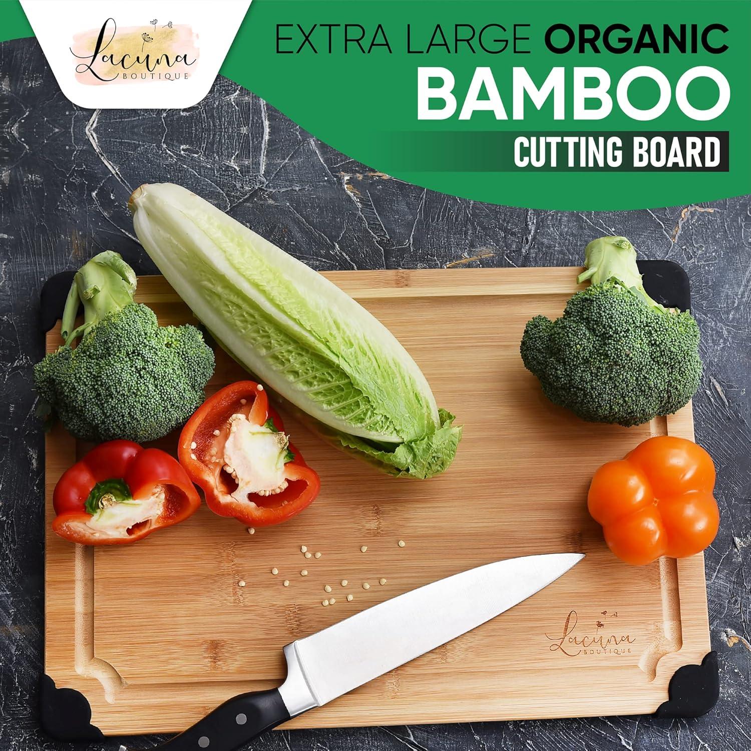 Tabla de Cortar de Bambú Antideslizante Lacuna Boutique 43x30cm