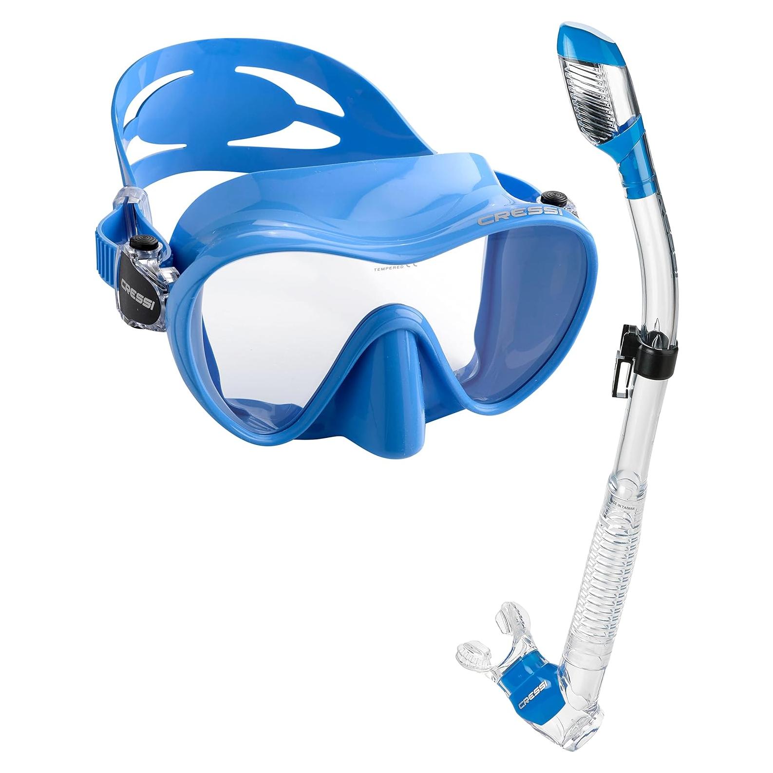 Máscara y Snorkel Cressi ETLY Azul Talla Única